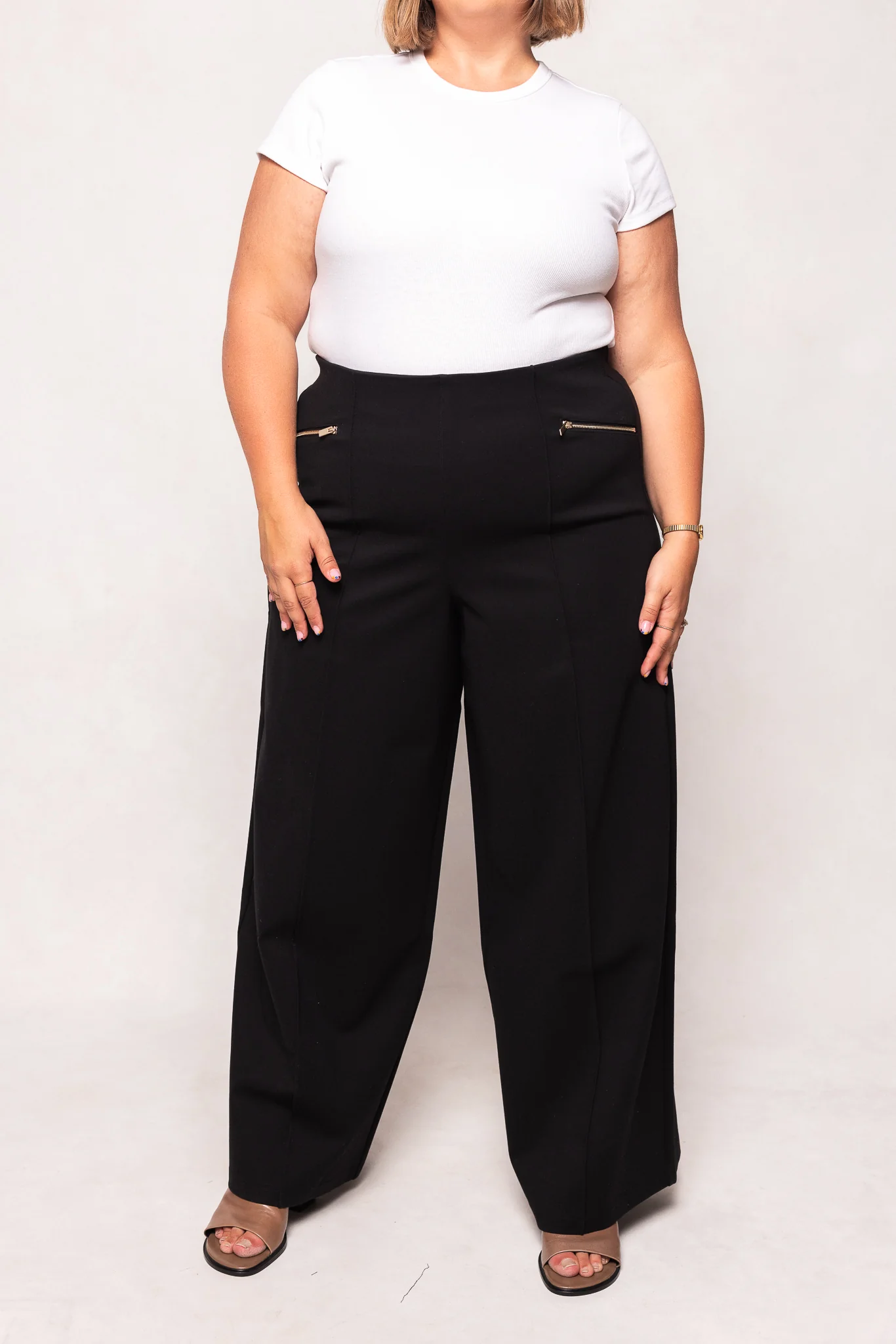 Alyssa Pop Ponte Pants in Black - Image 7