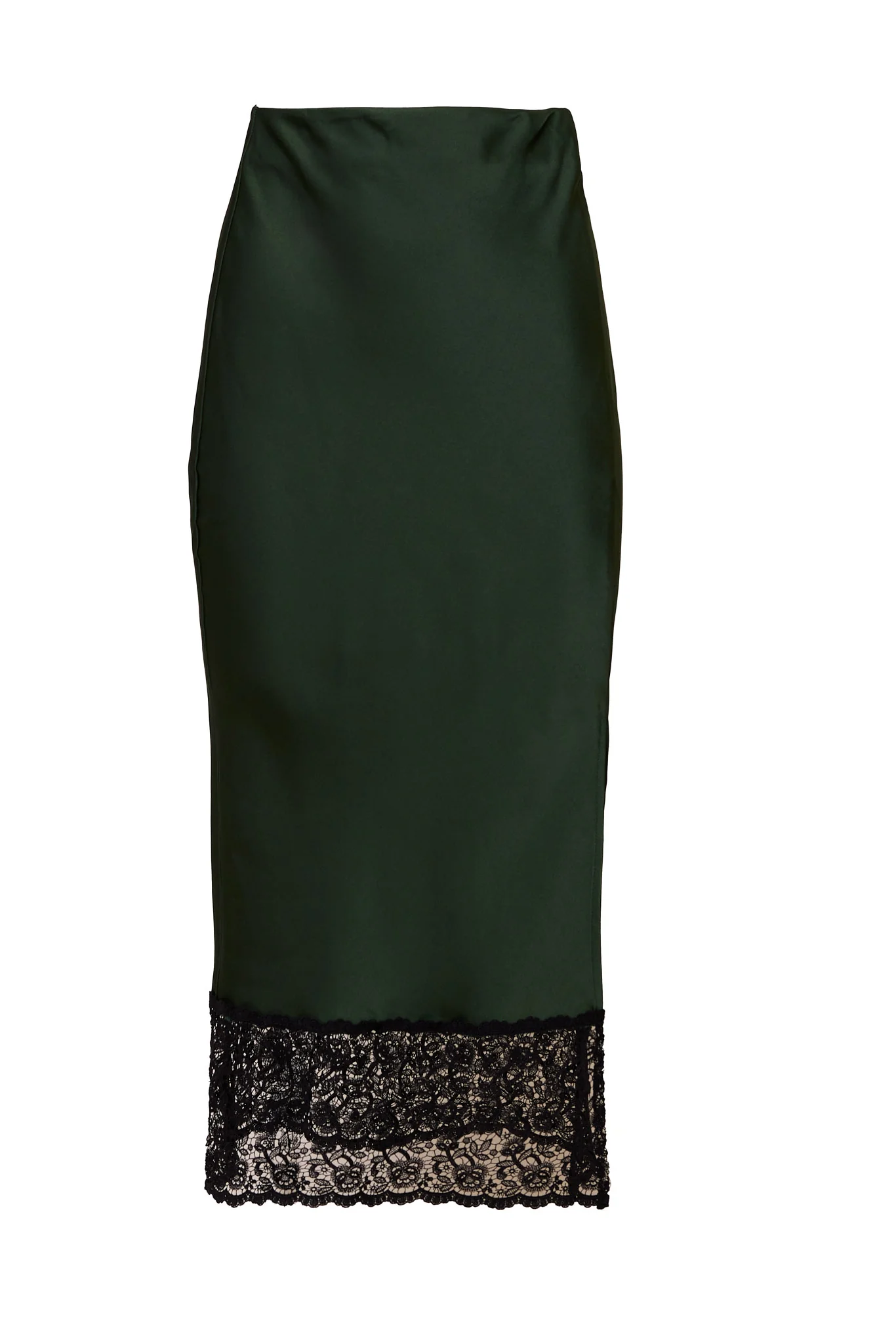Aubrey Skirt in Green Satin - Image 6
