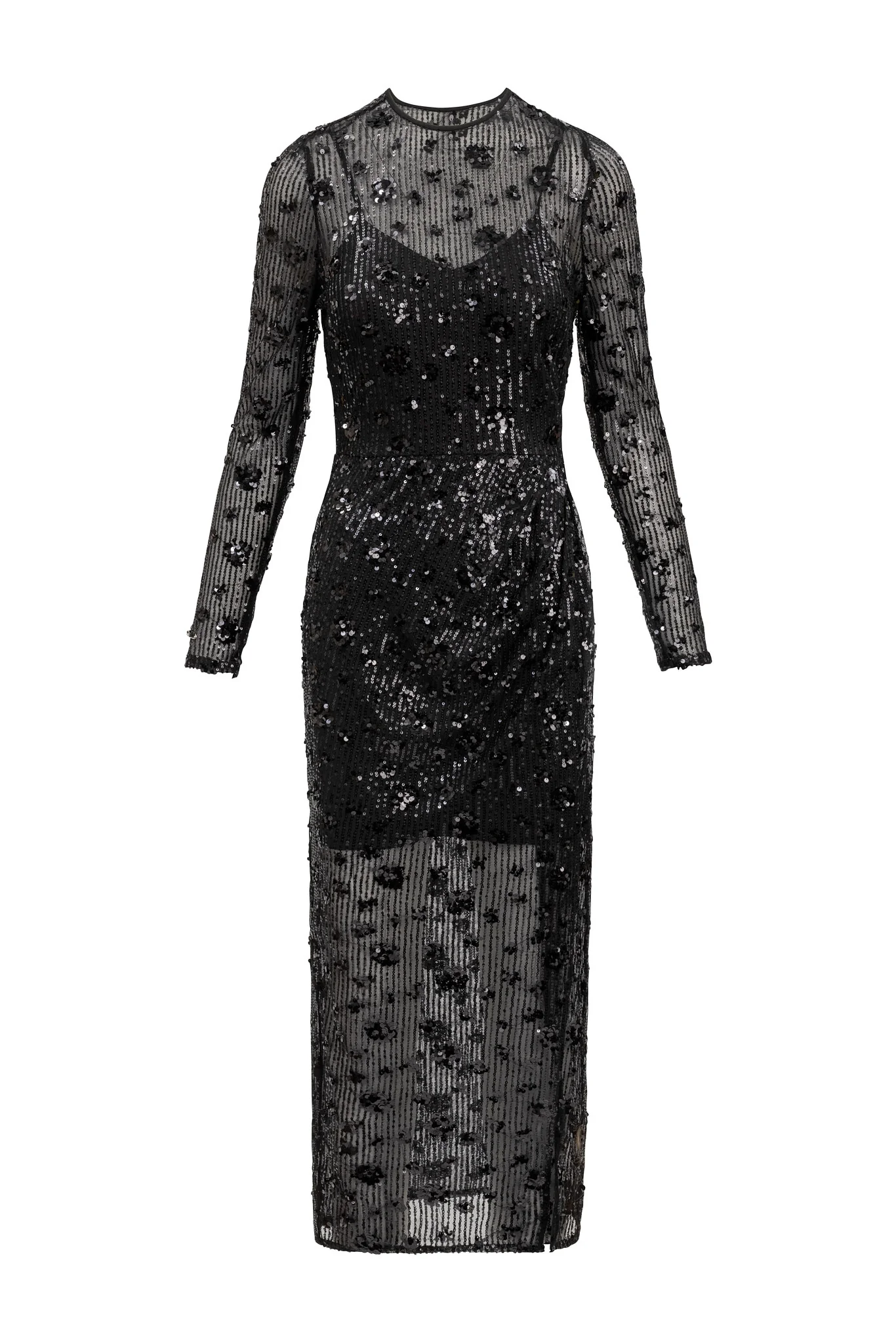 Belinda Dress in Black Sequin - Image 7