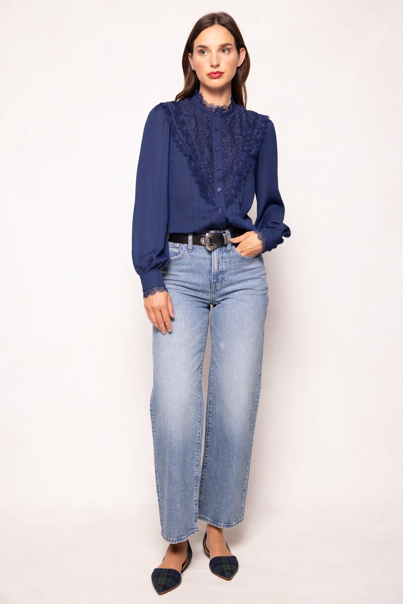 Blythe Blouse in Navy