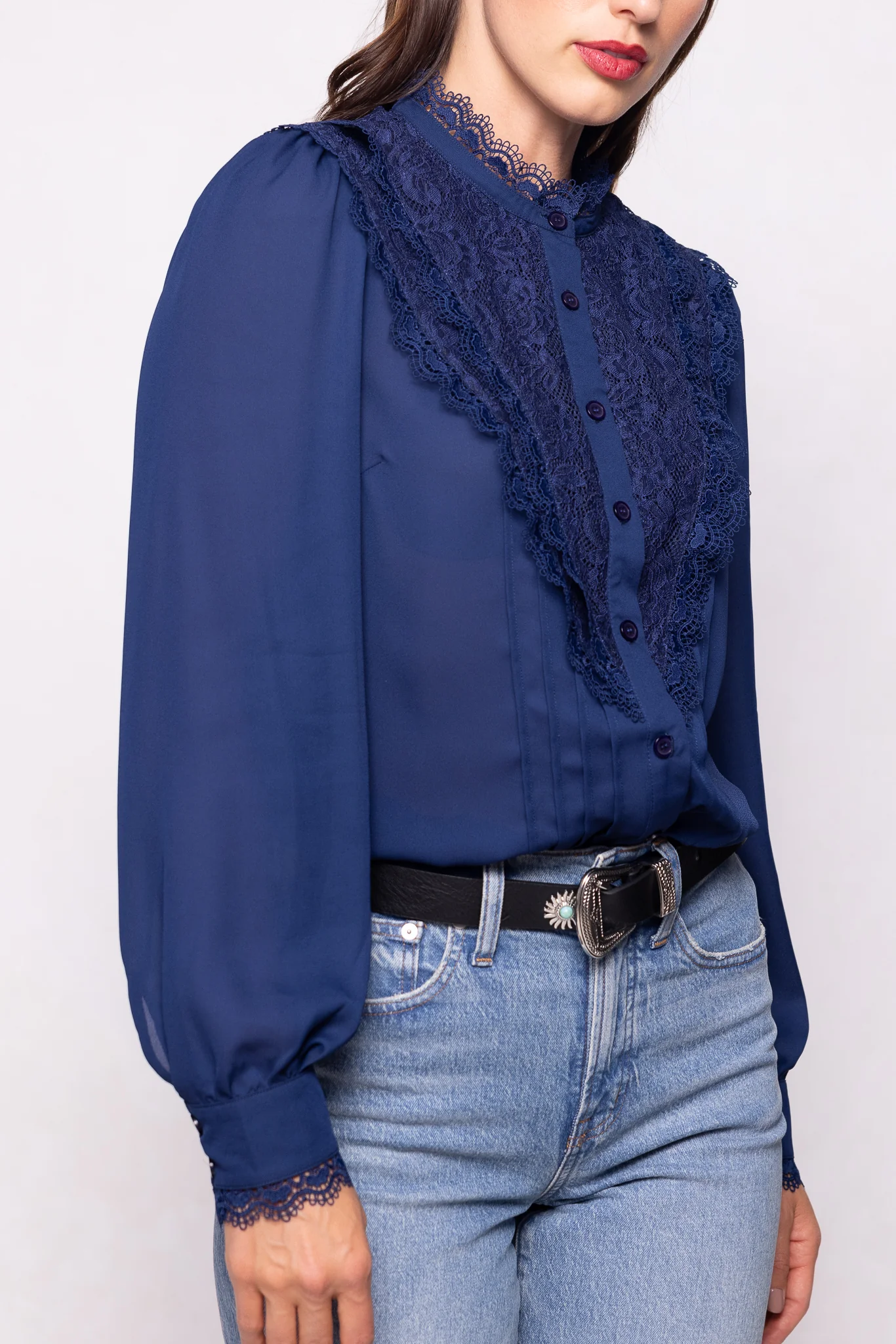 Blythe Blouse in Navy - Image 2
