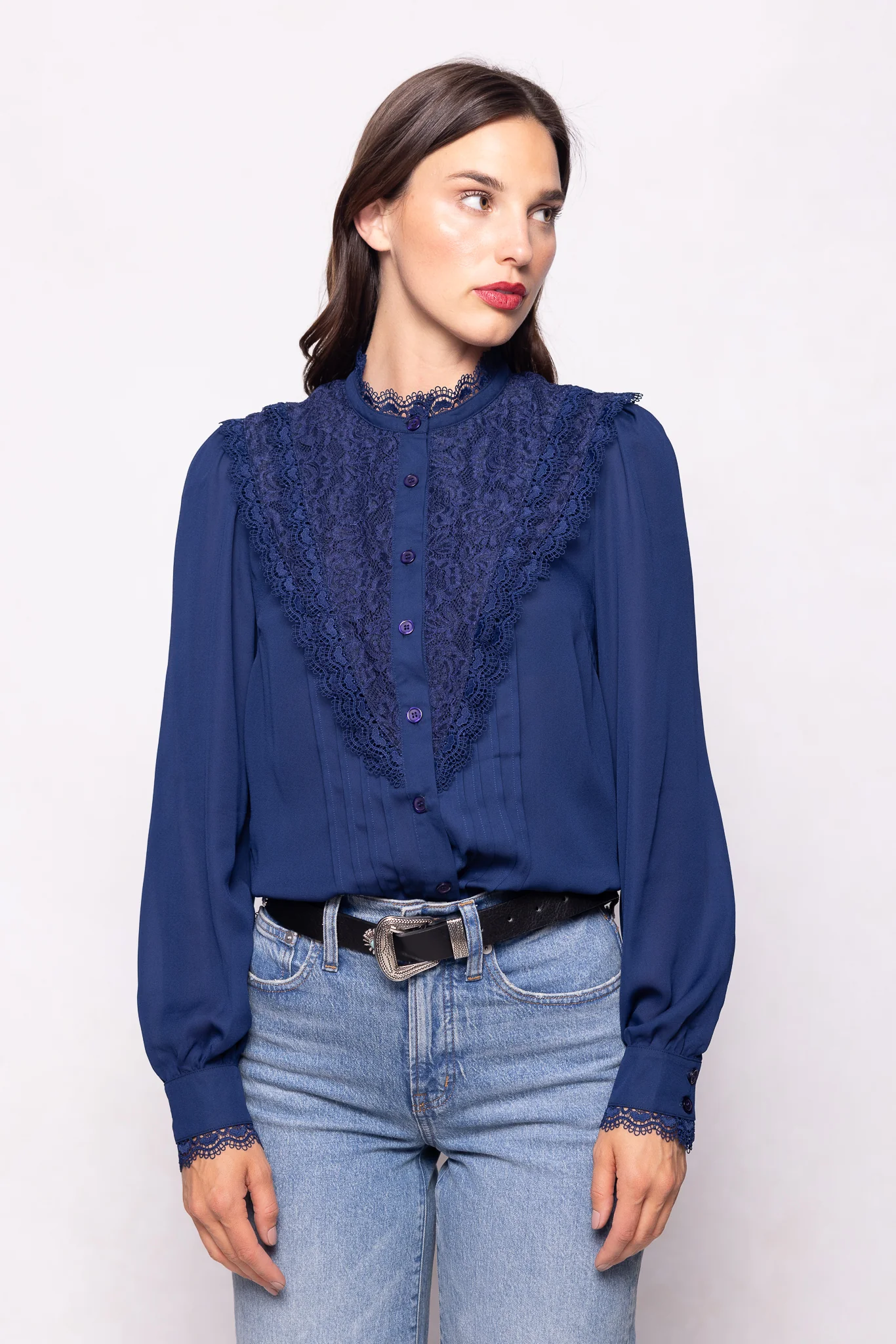 Blythe Blouse in Navy - Image 5