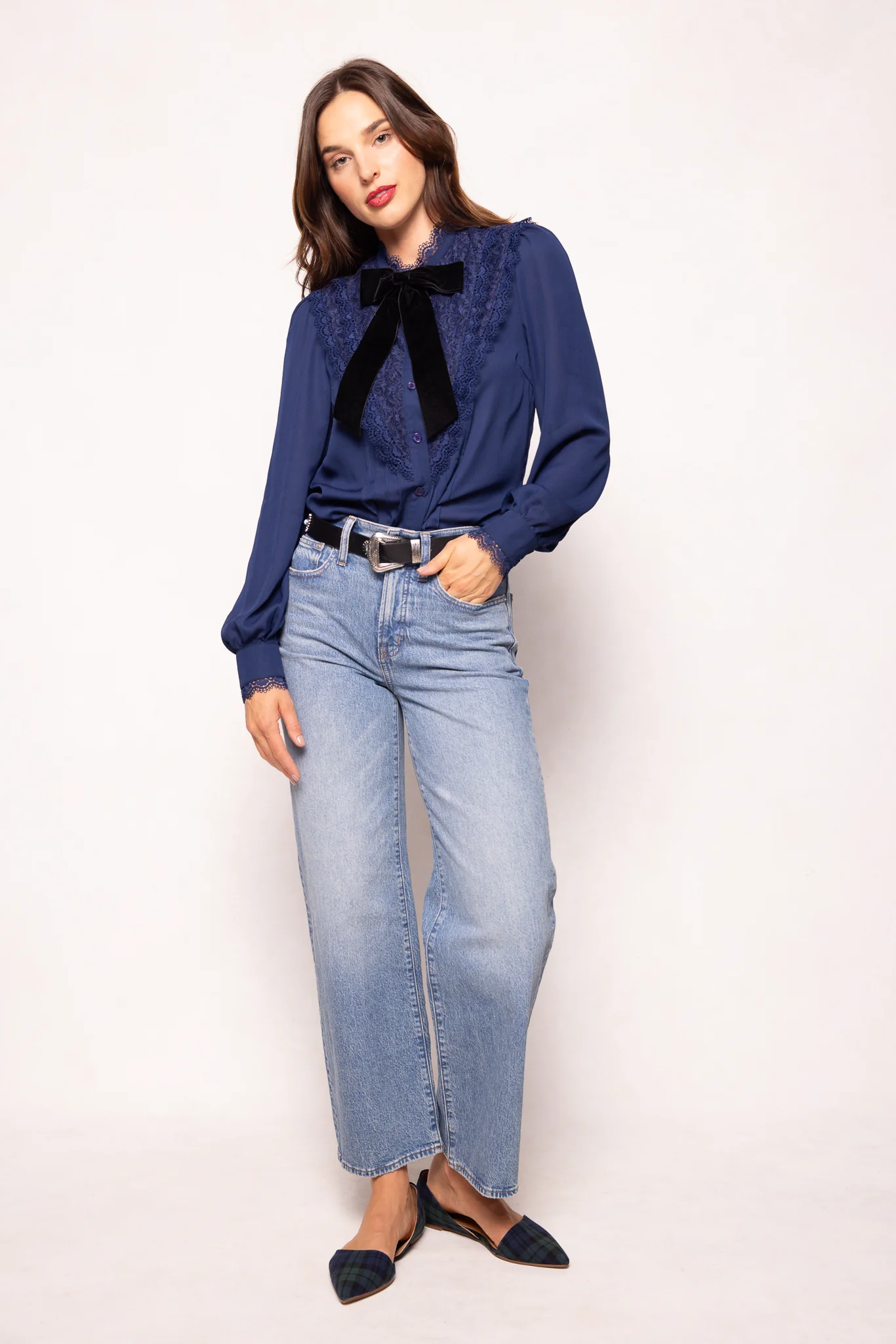 Blythe Blouse in Navy - Image 6