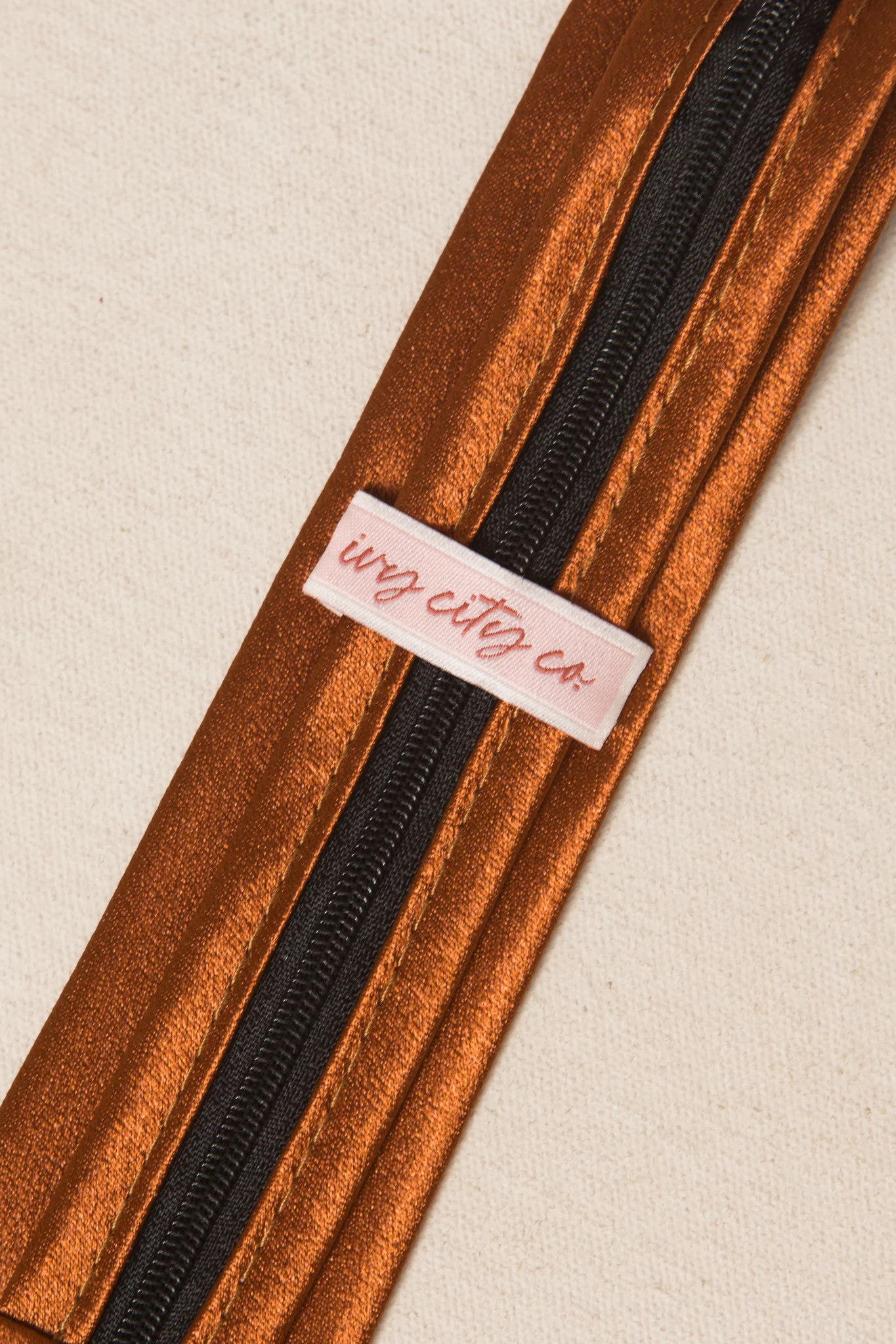Boys Max Tie in Amber Satin - Image 4