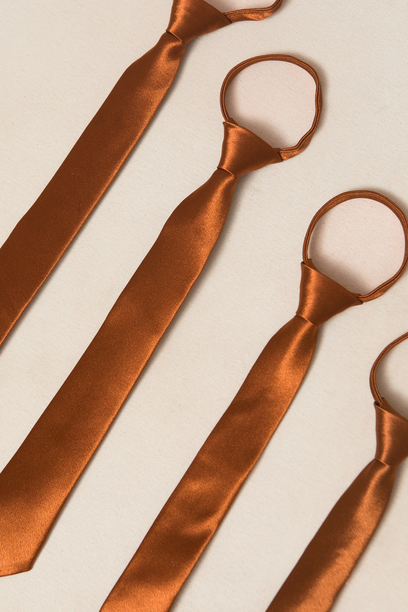 Boys Max Tie in Amber Satin - Image 5