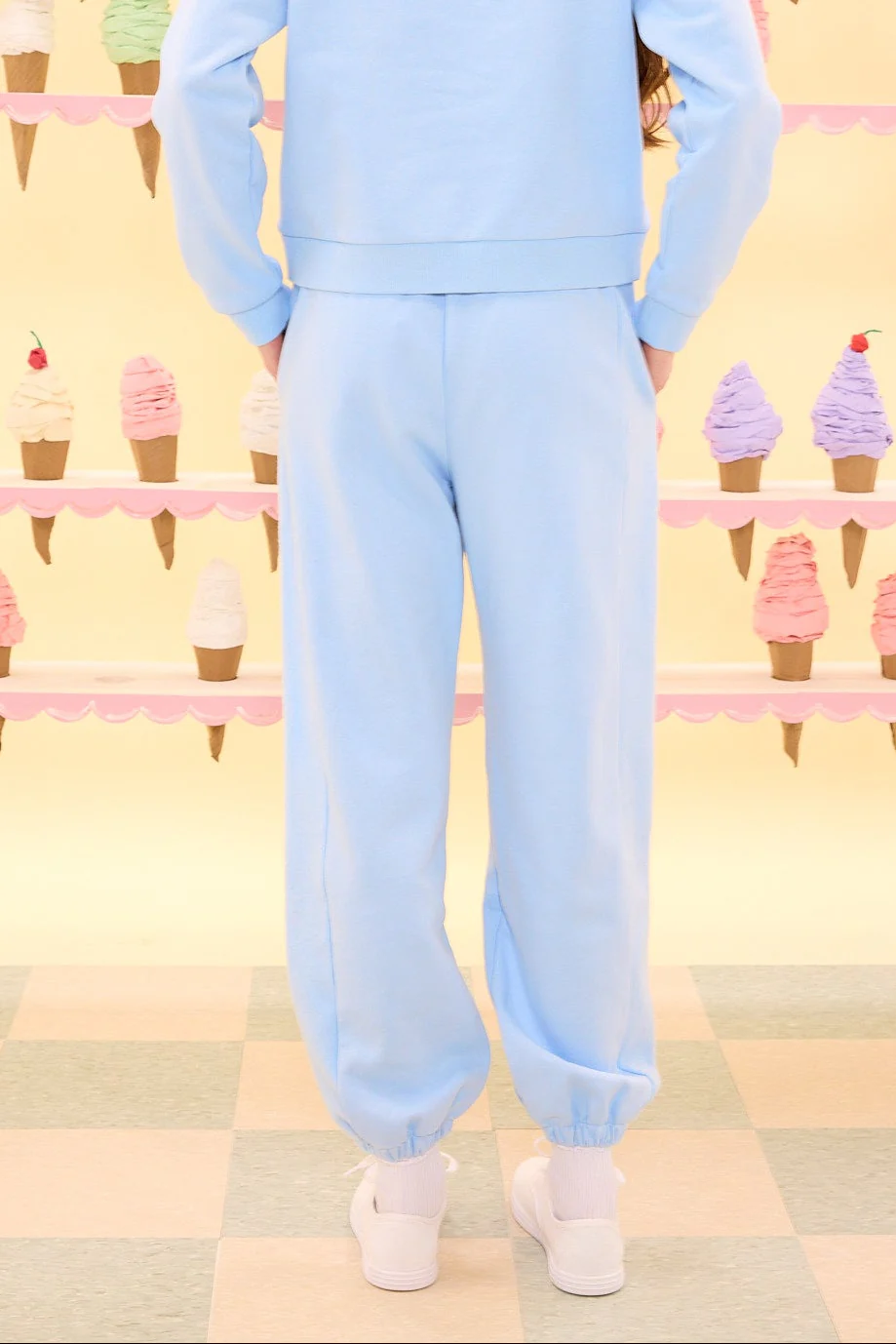Casey Jogger Sweatpants in Light Blue - Image 4