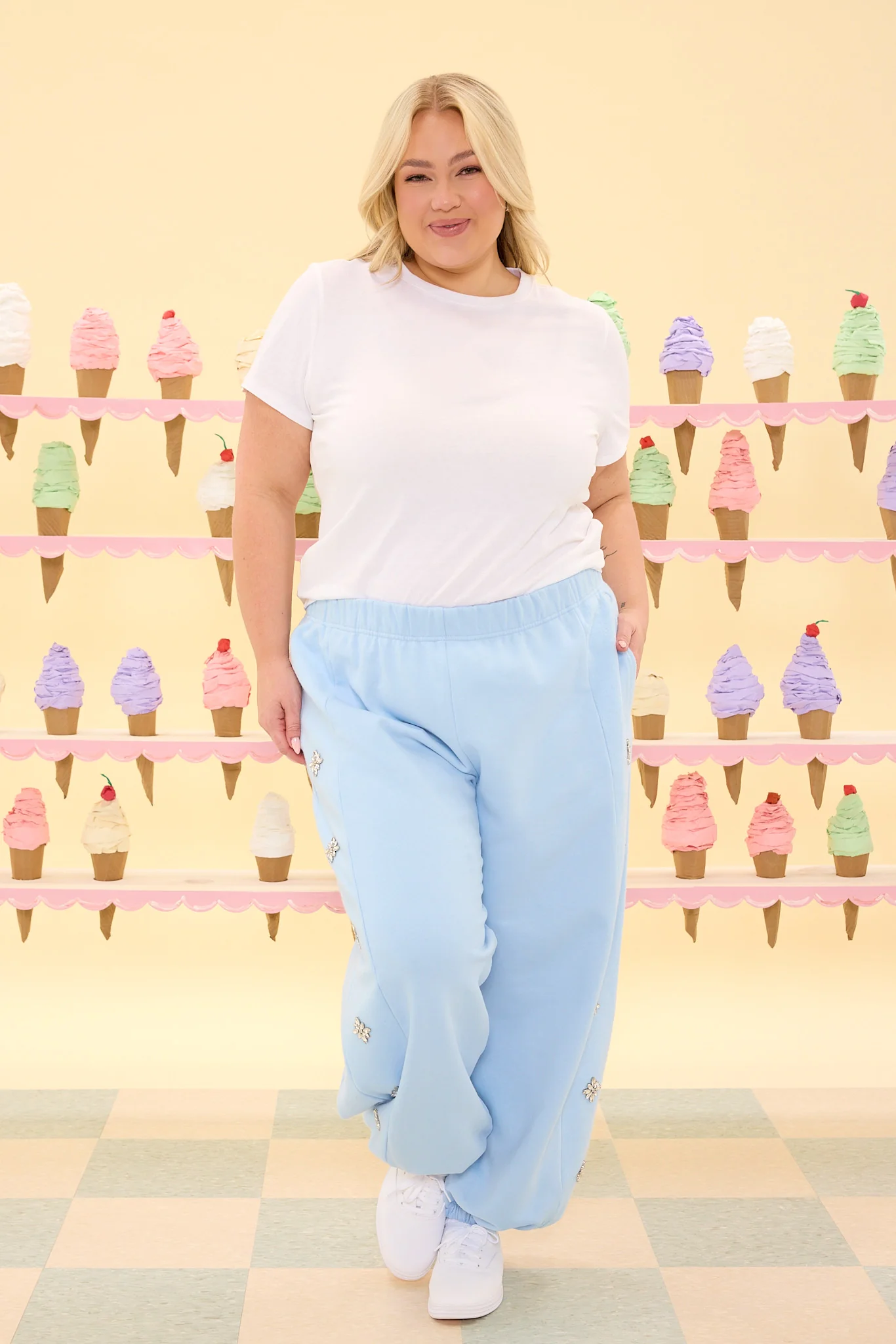 Casey Jogger Sweatpants in Light Blue - Image 8