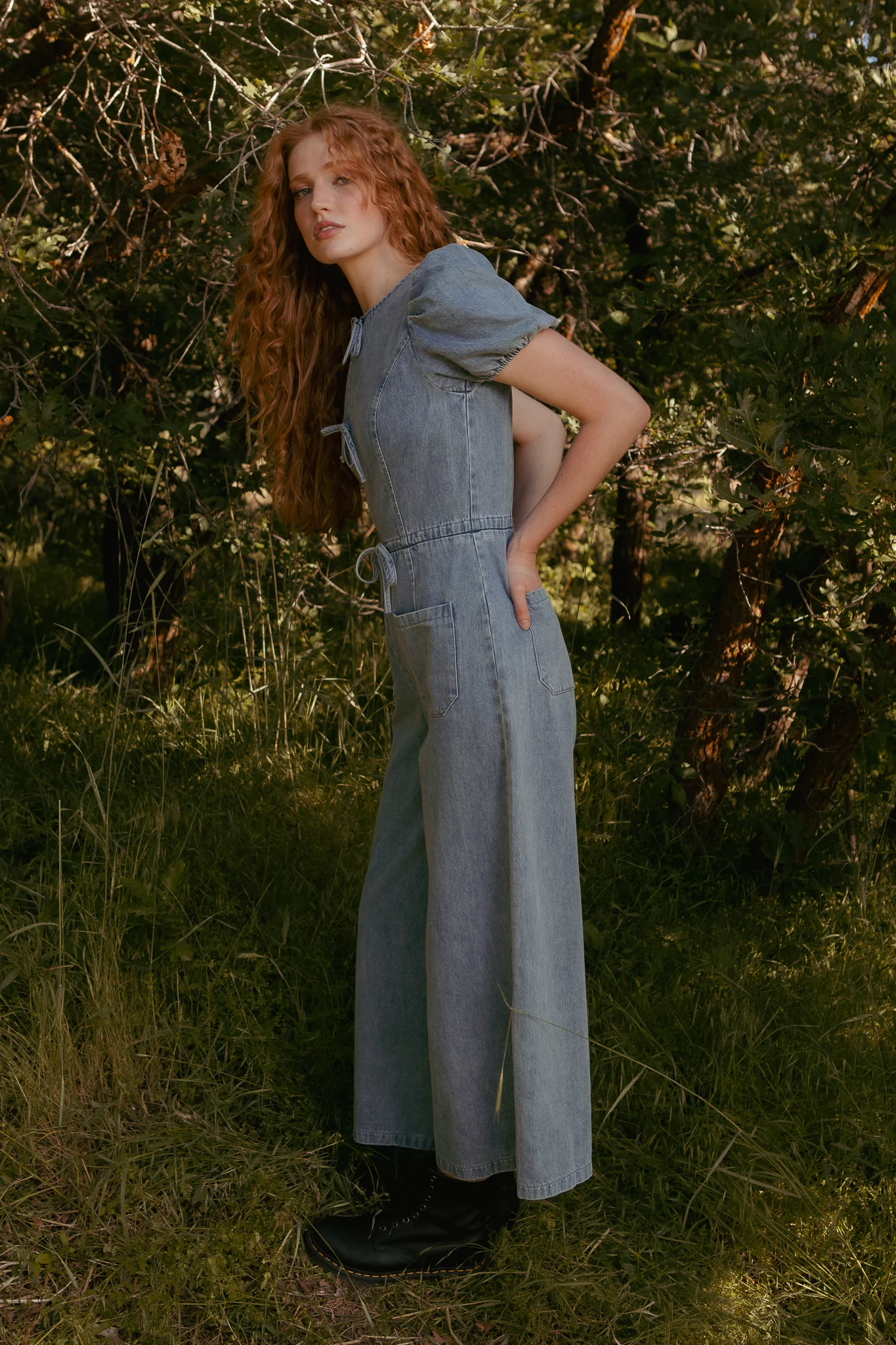 Dallas Jumpsuit in Denim - Image 3