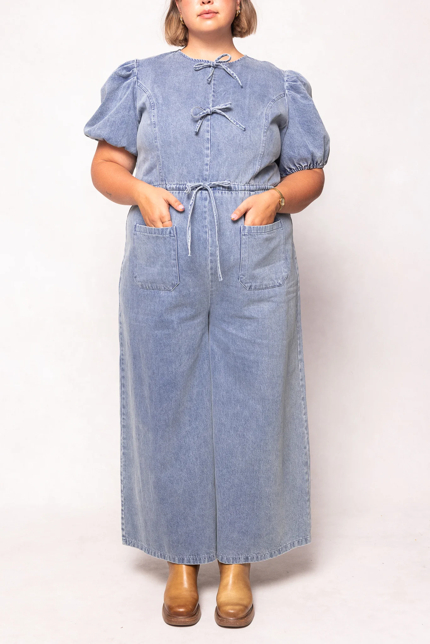 Dallas Jumpsuit in Denim - Image 8