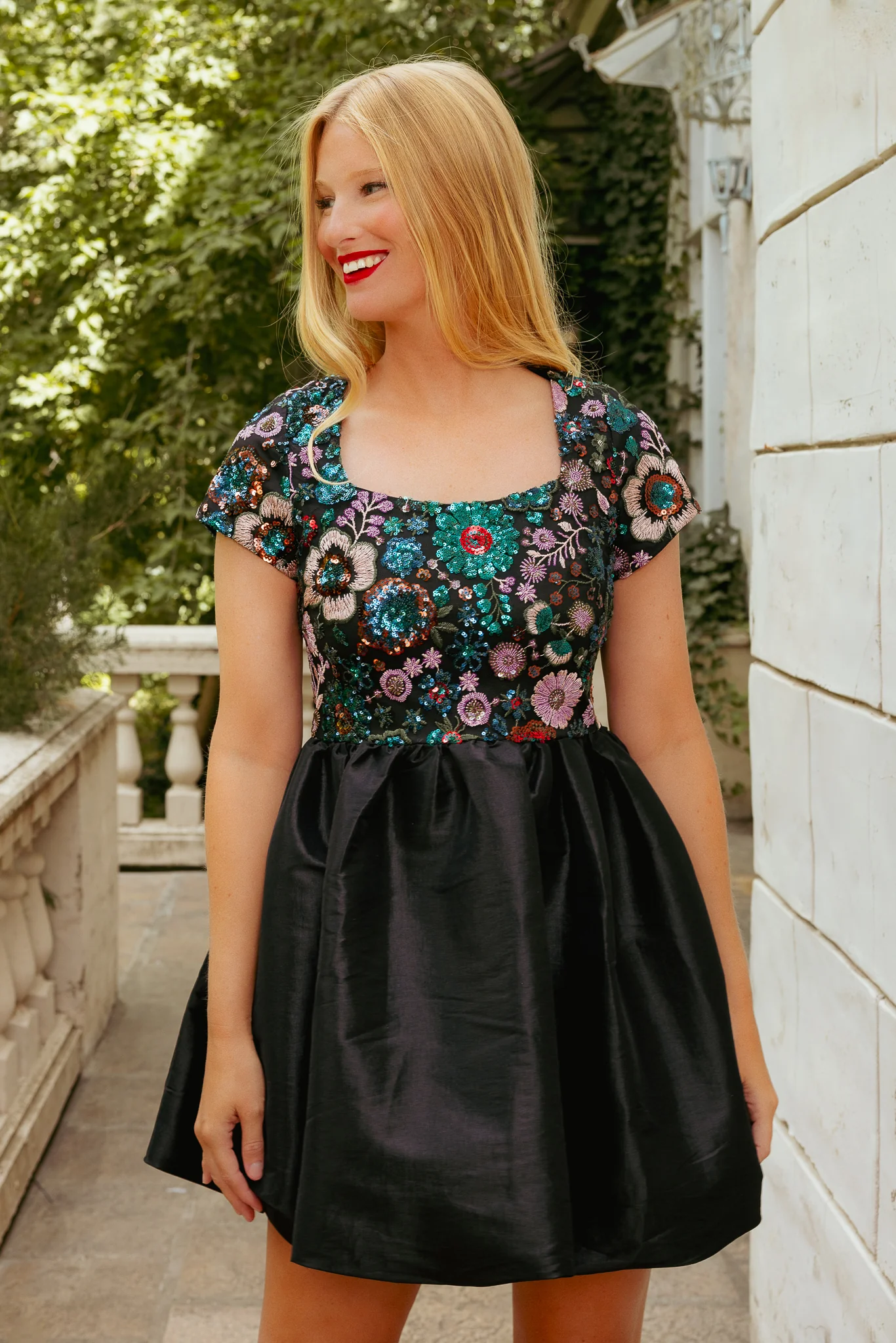 Esme Dress in Floral Sequin - Image 6