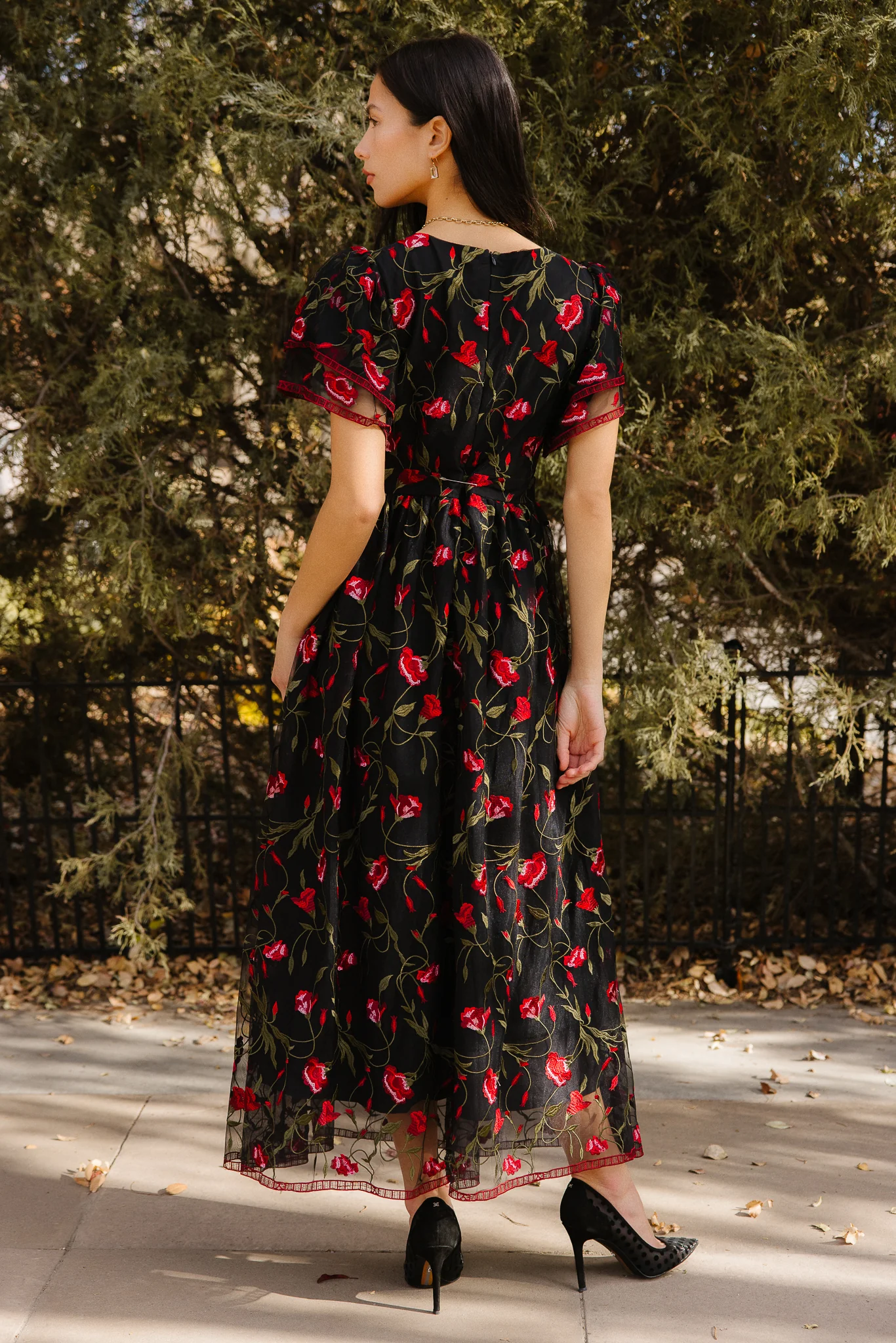Flora Dress in Romantic Roses - Image 3