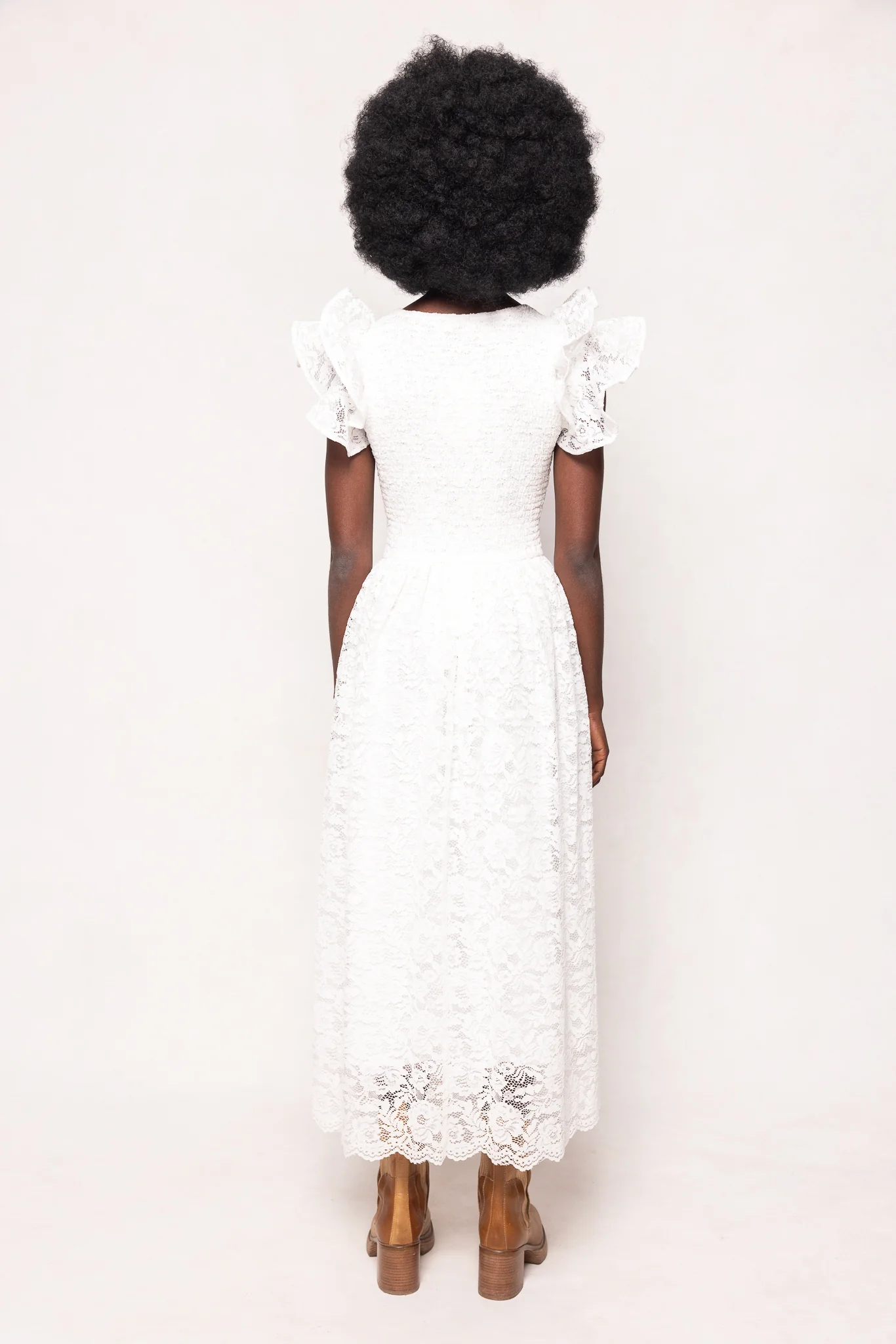 Hattie Dress in White Lace - Image 5