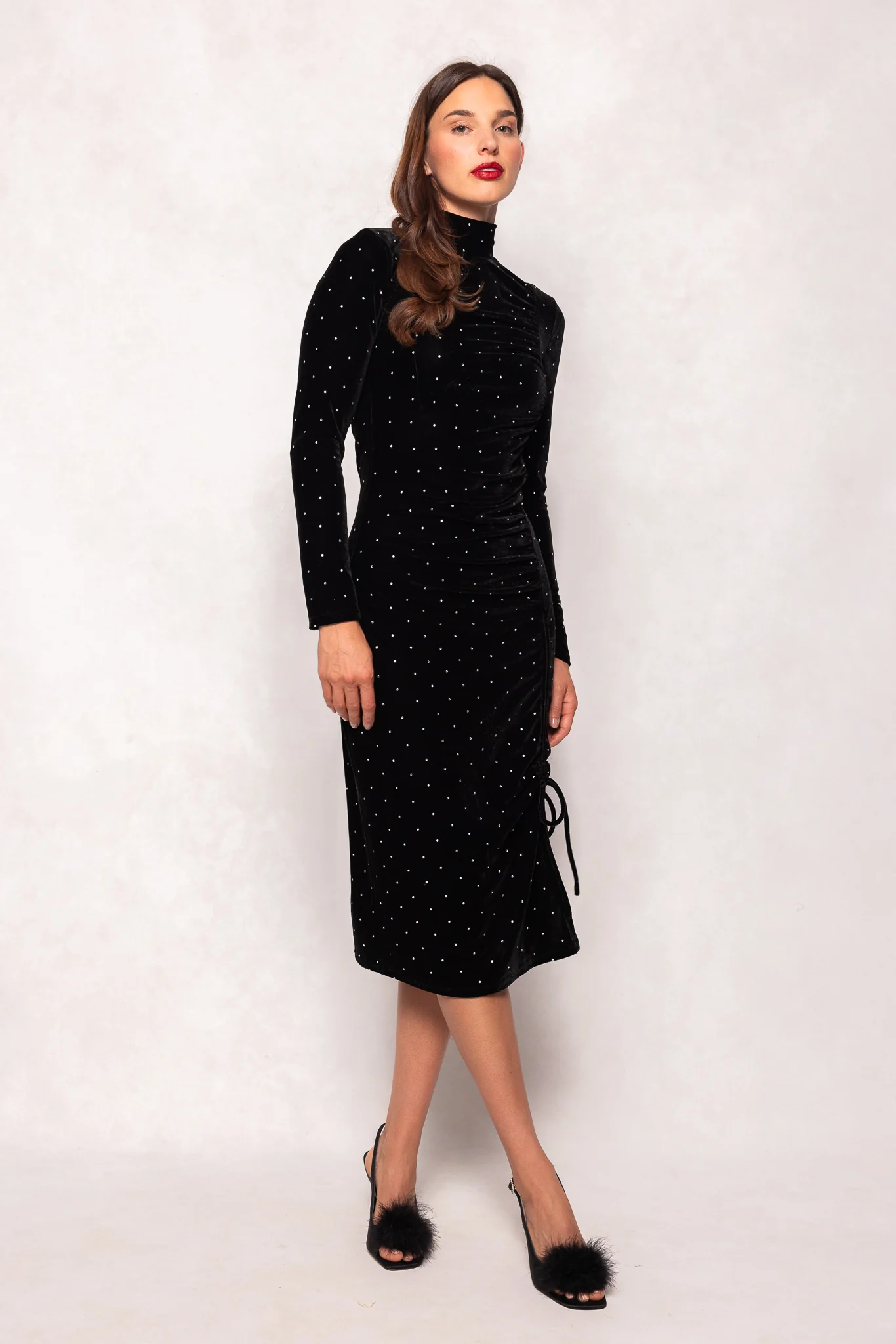 Hunter Dress in Black Velvet - Slightly Imperfect - Image 3