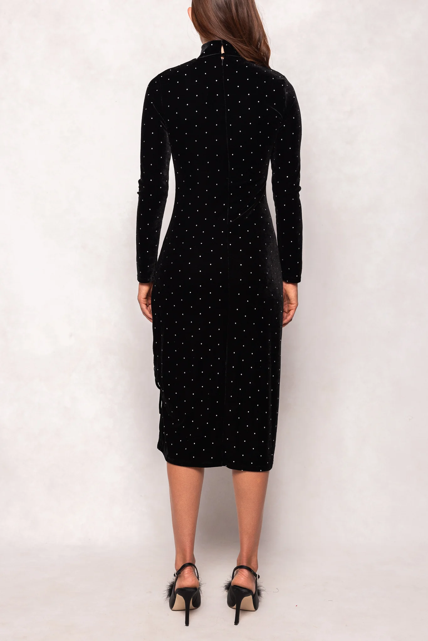 Hunter Dress in Black Velvet - Slightly Imperfect - Image 4