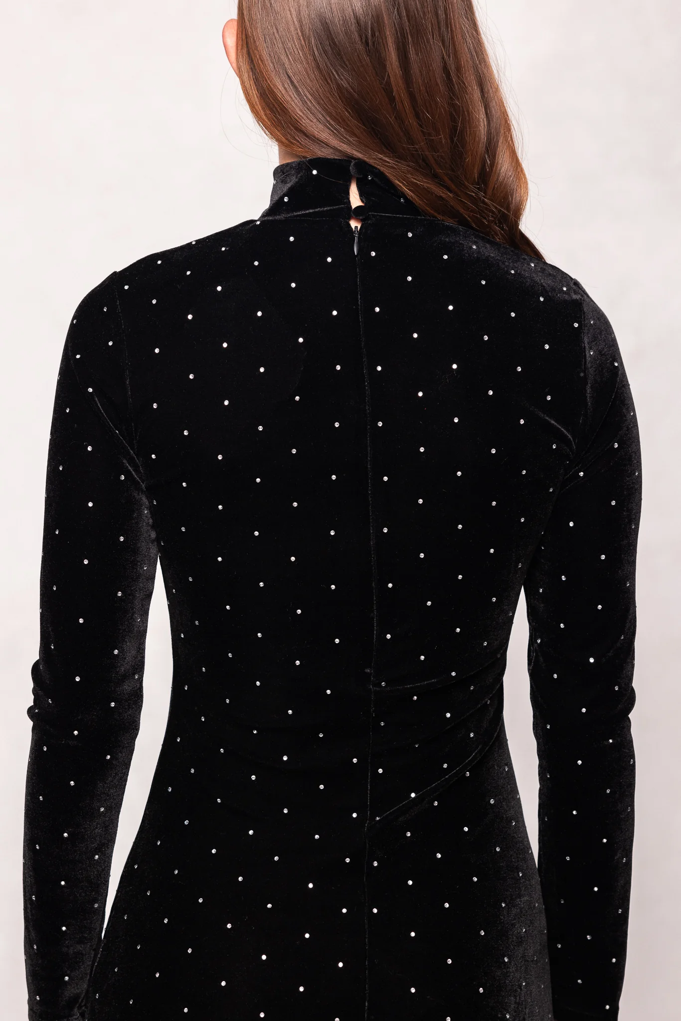 Hunter Dress in Black Velvet - Slightly Imperfect - Image 5