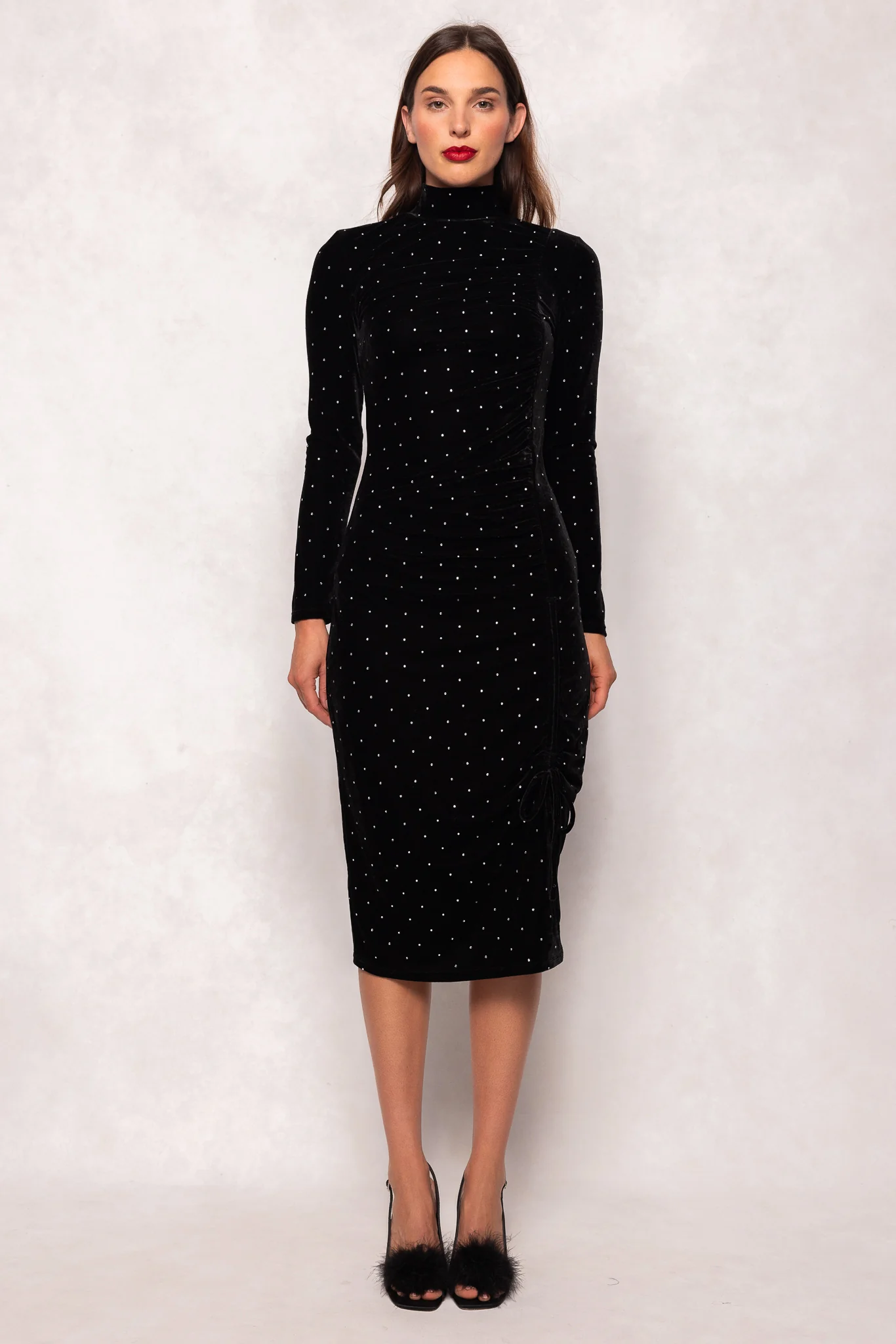 Hunter Dress in Black Velvet - Slightly Imperfect - Image 7