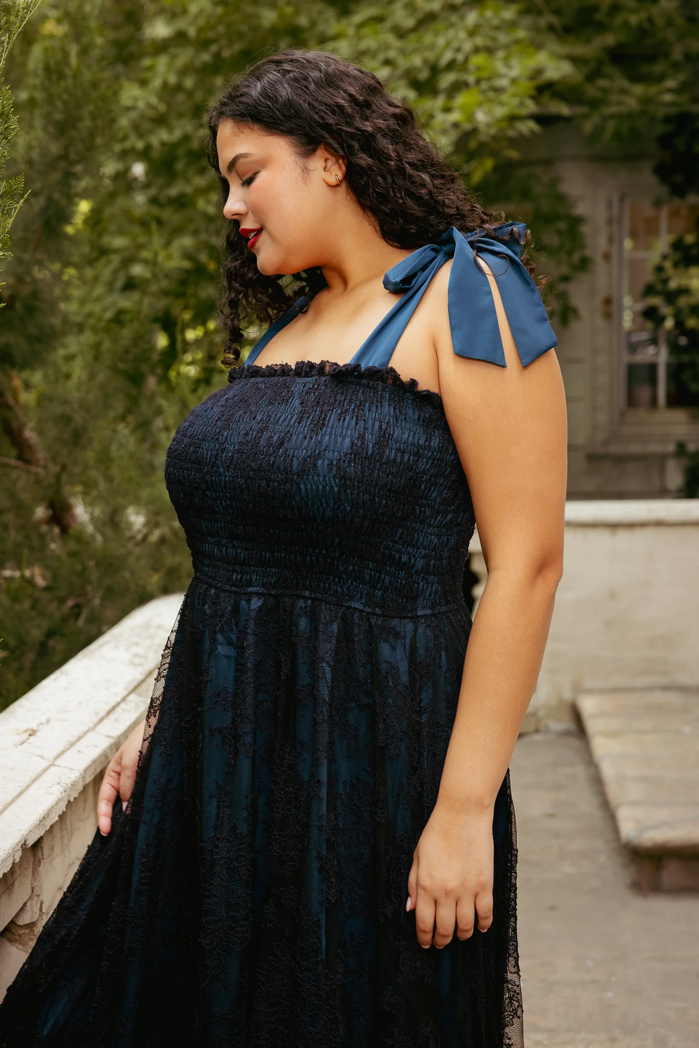 Isadora Dress in Navy & Black - Image 7