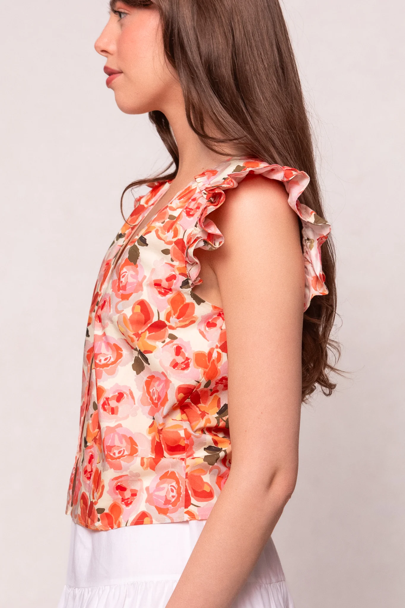 Lana Blouse in Pink Floral - Image 3