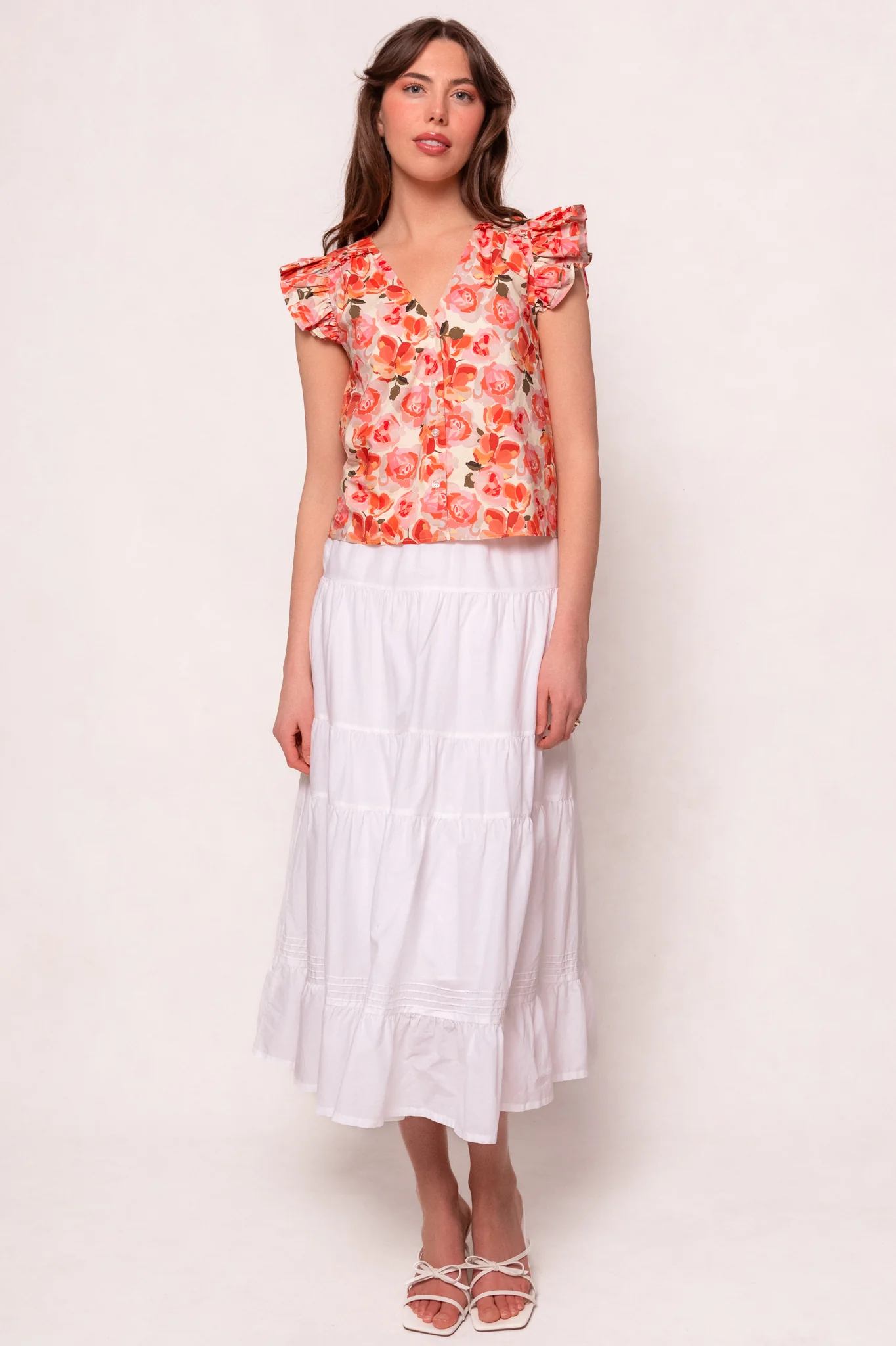 Lana Blouse in Pink Floral - Image 6