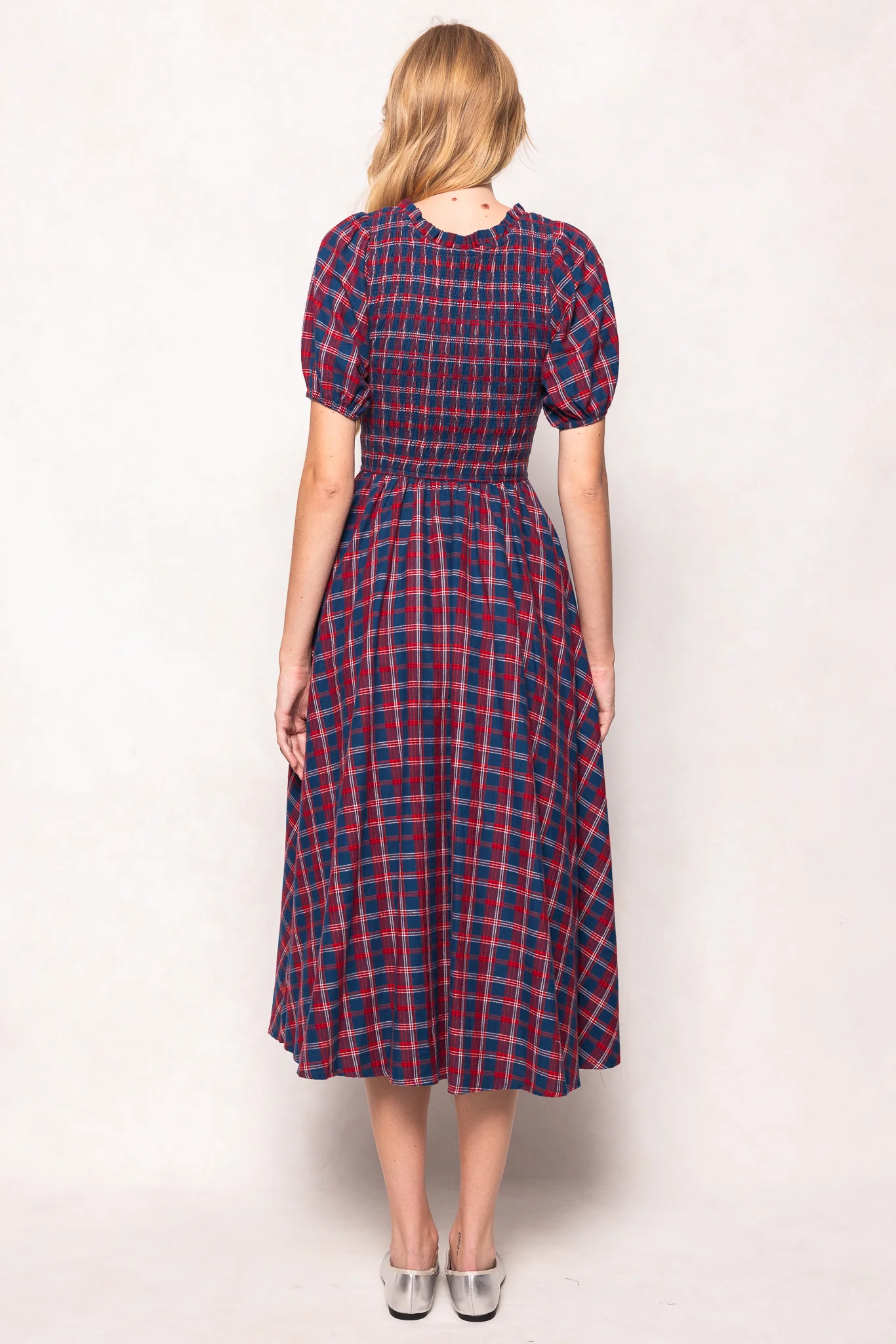 Mariah Dress in Mariner Tartan - Image 6