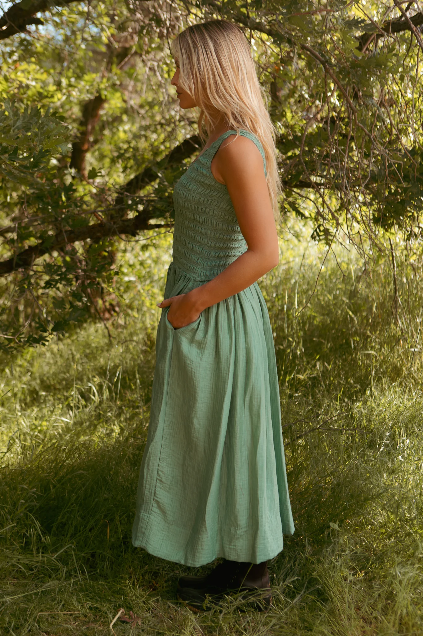Marlow Dress in Green - Image 4