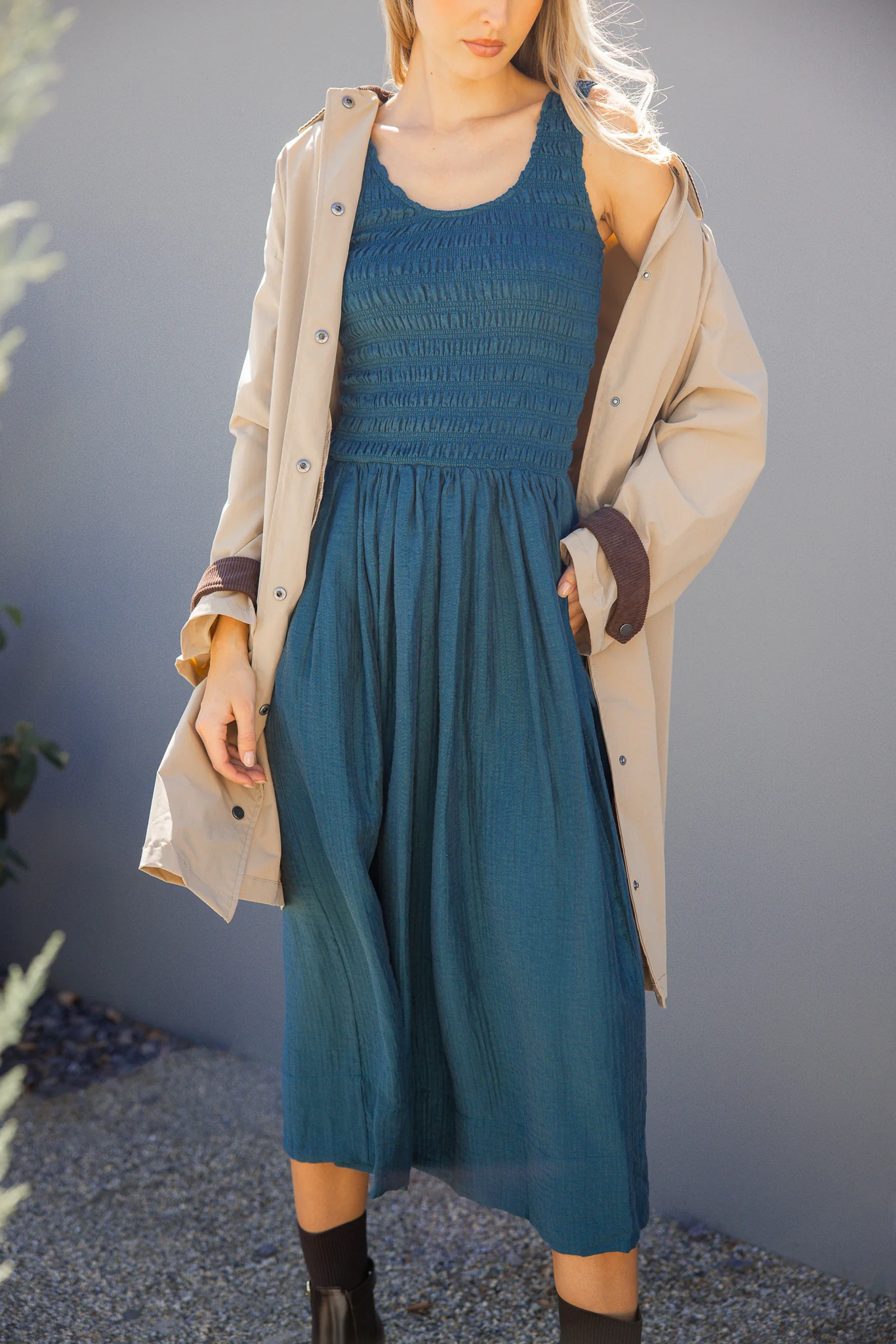 Marlow Dress in Teal - Image 2