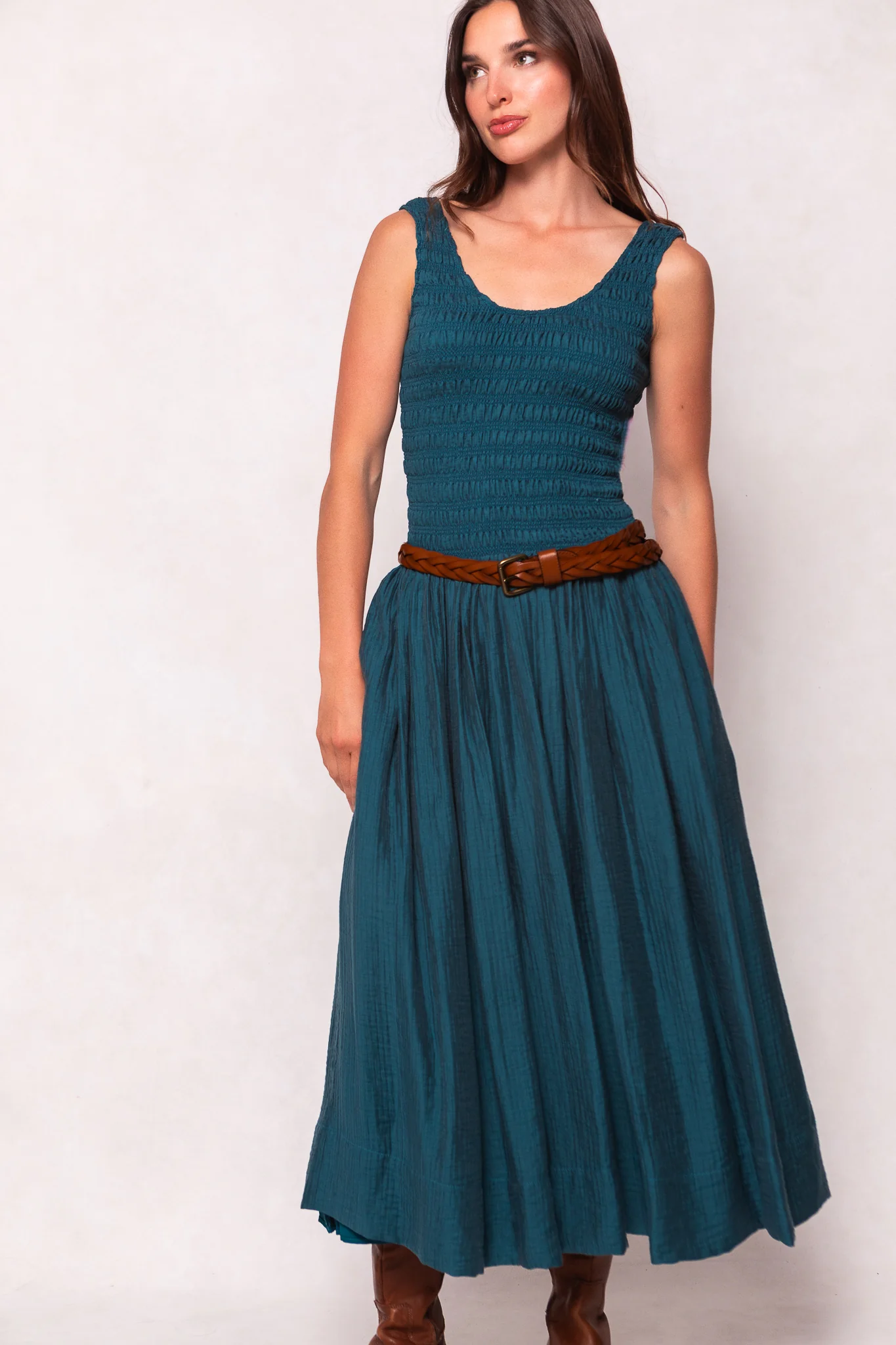 Marlow Dress in Teal - Image 5
