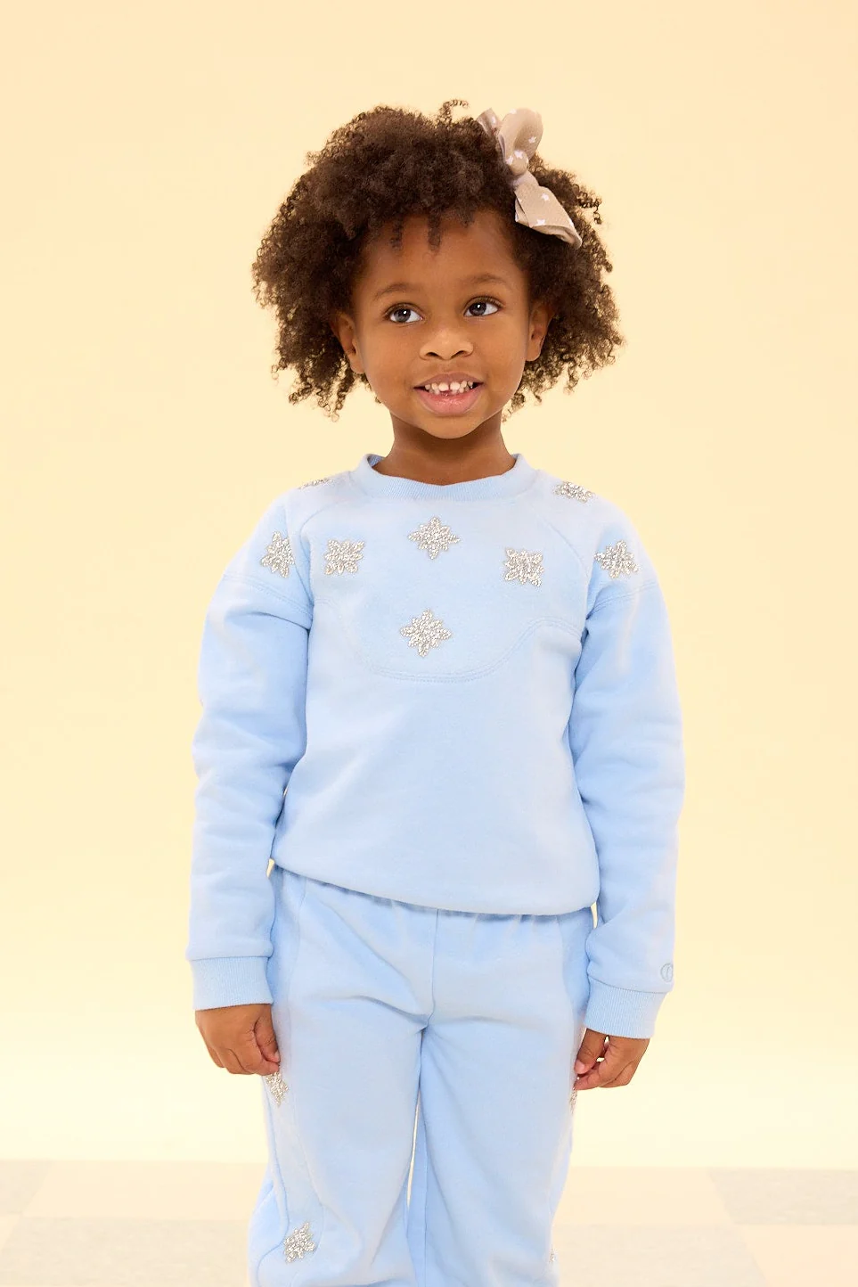 Mini Casey Crewneck Sweatshirt in Light Blue - Image 3