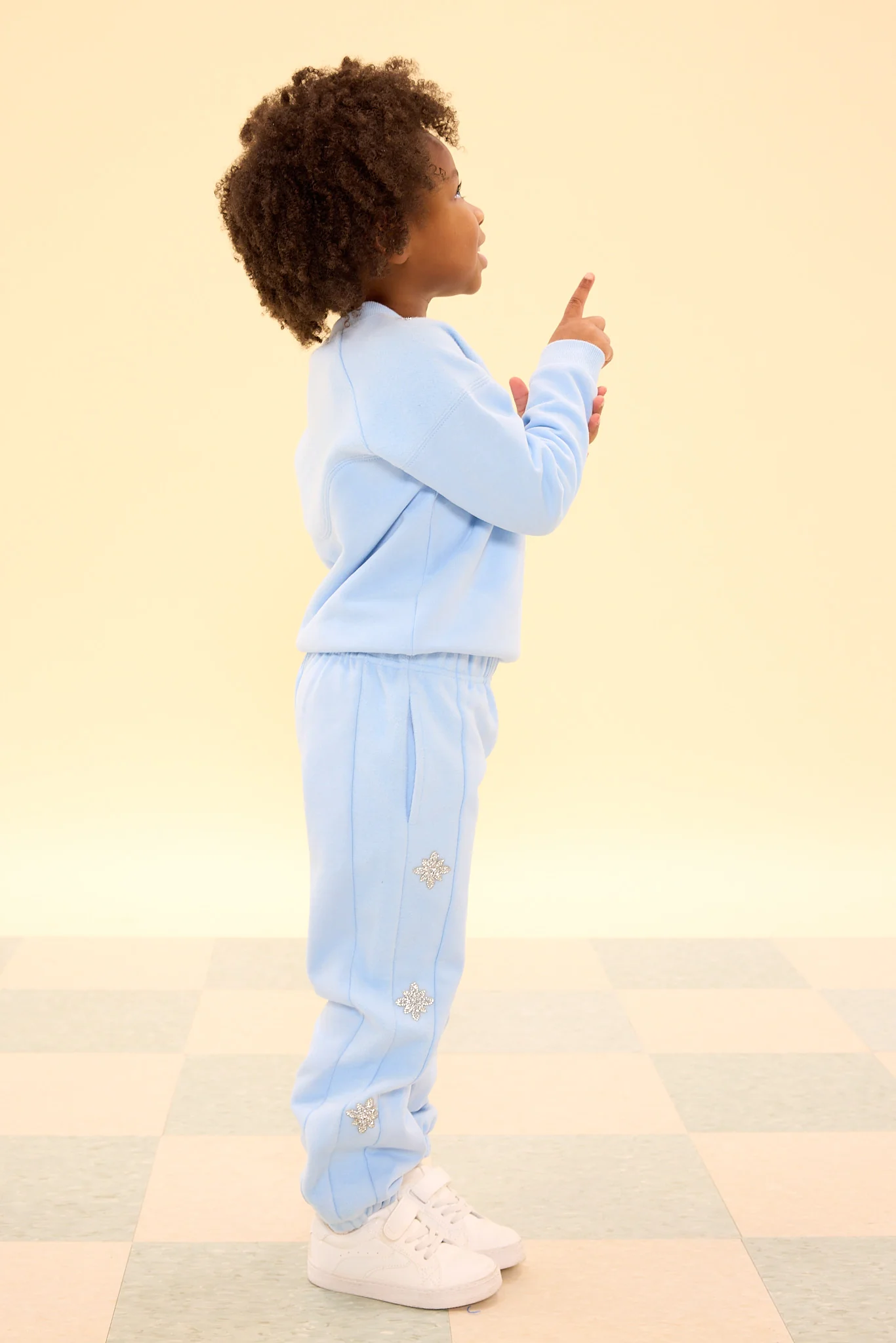 Mini Casey Crewneck Sweatshirt in Light Blue - Image 4