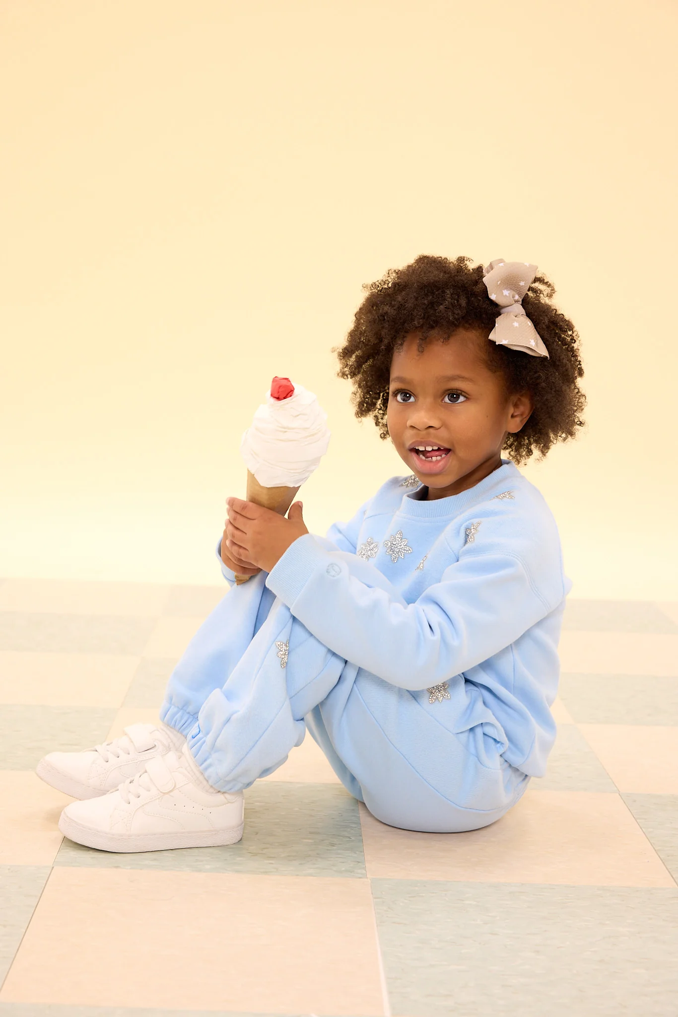 Mini Casey Crewneck Sweatshirt in Light Blue - Image 8