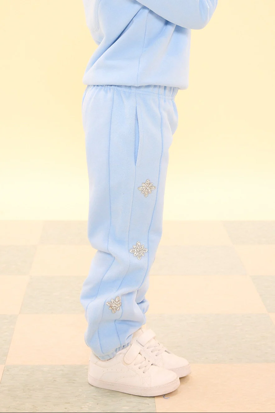 Mini Casey Jogger Sweatpants in Light Blue - Image 3