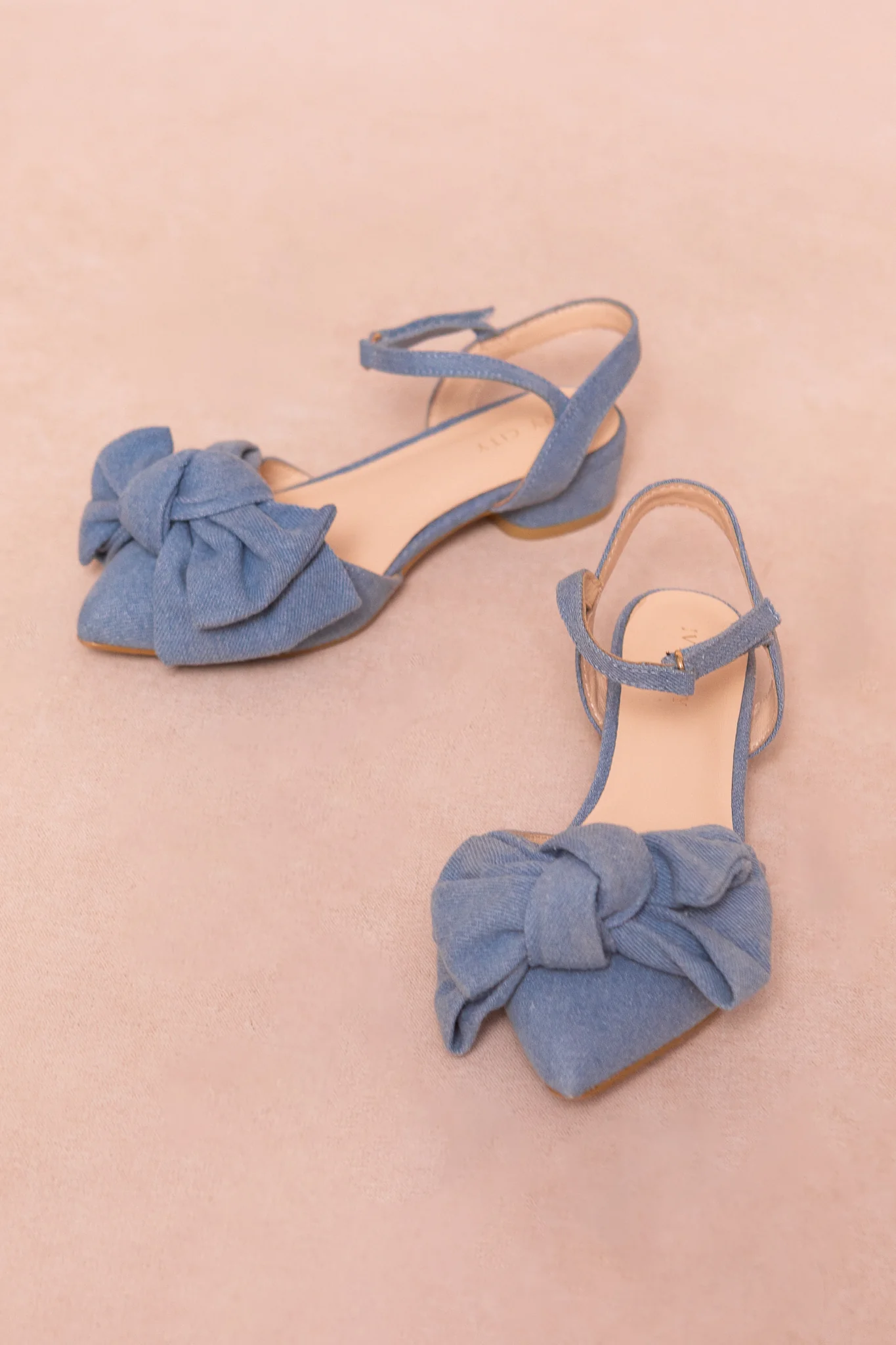 Mini Eloise Bow Heel in Denim - Image 4