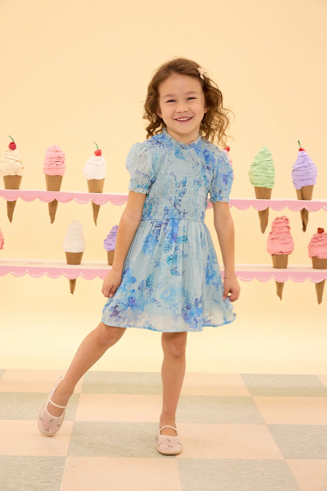 Mini Flynn Dress in Aquarelle Fleur - Image 4