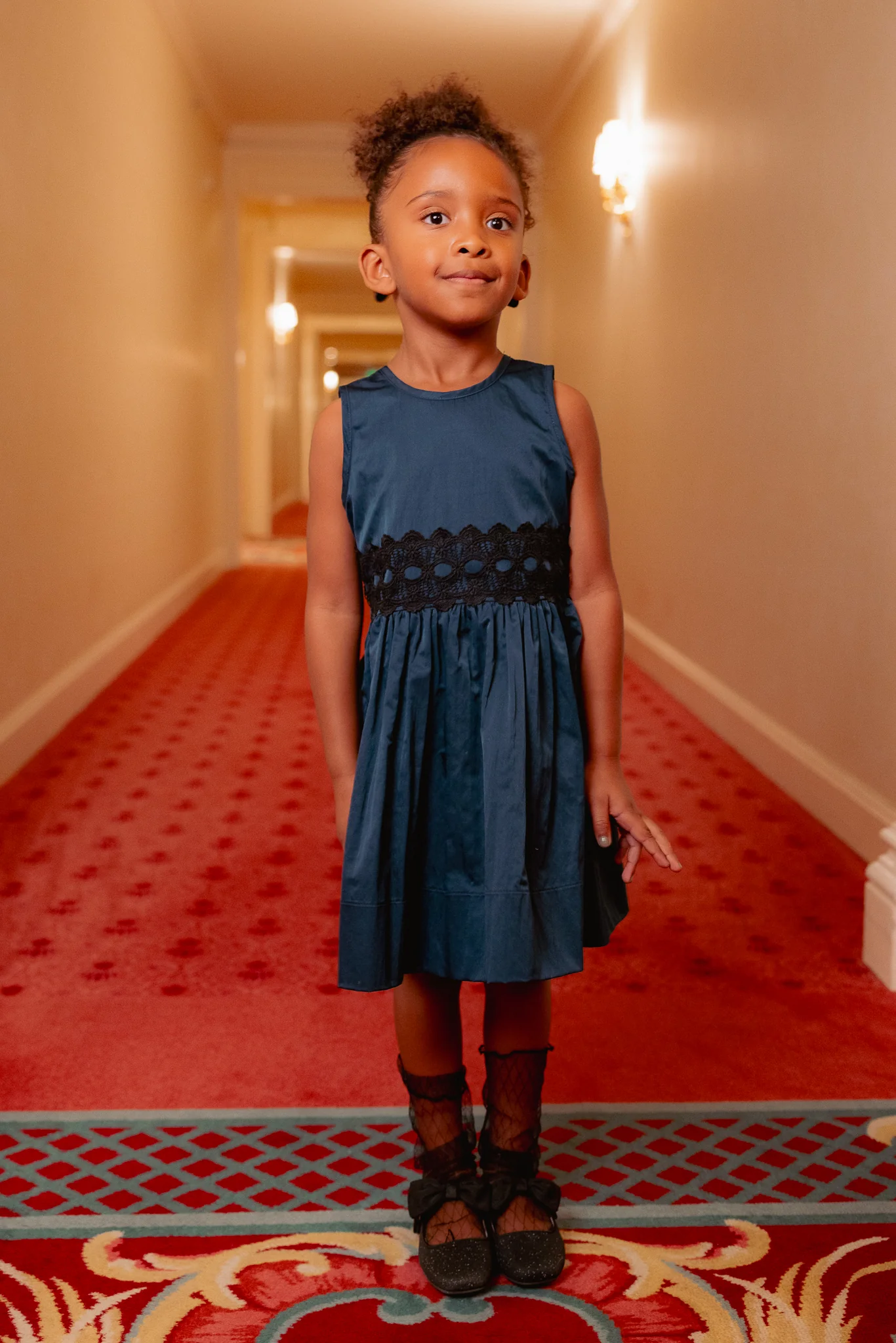 Mini Greyson Dress in Navy - Image 5