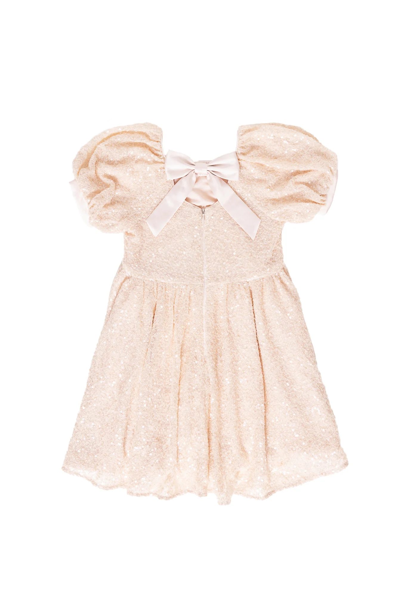 Mini Marisol Dress in Cream Sequin - Image 2