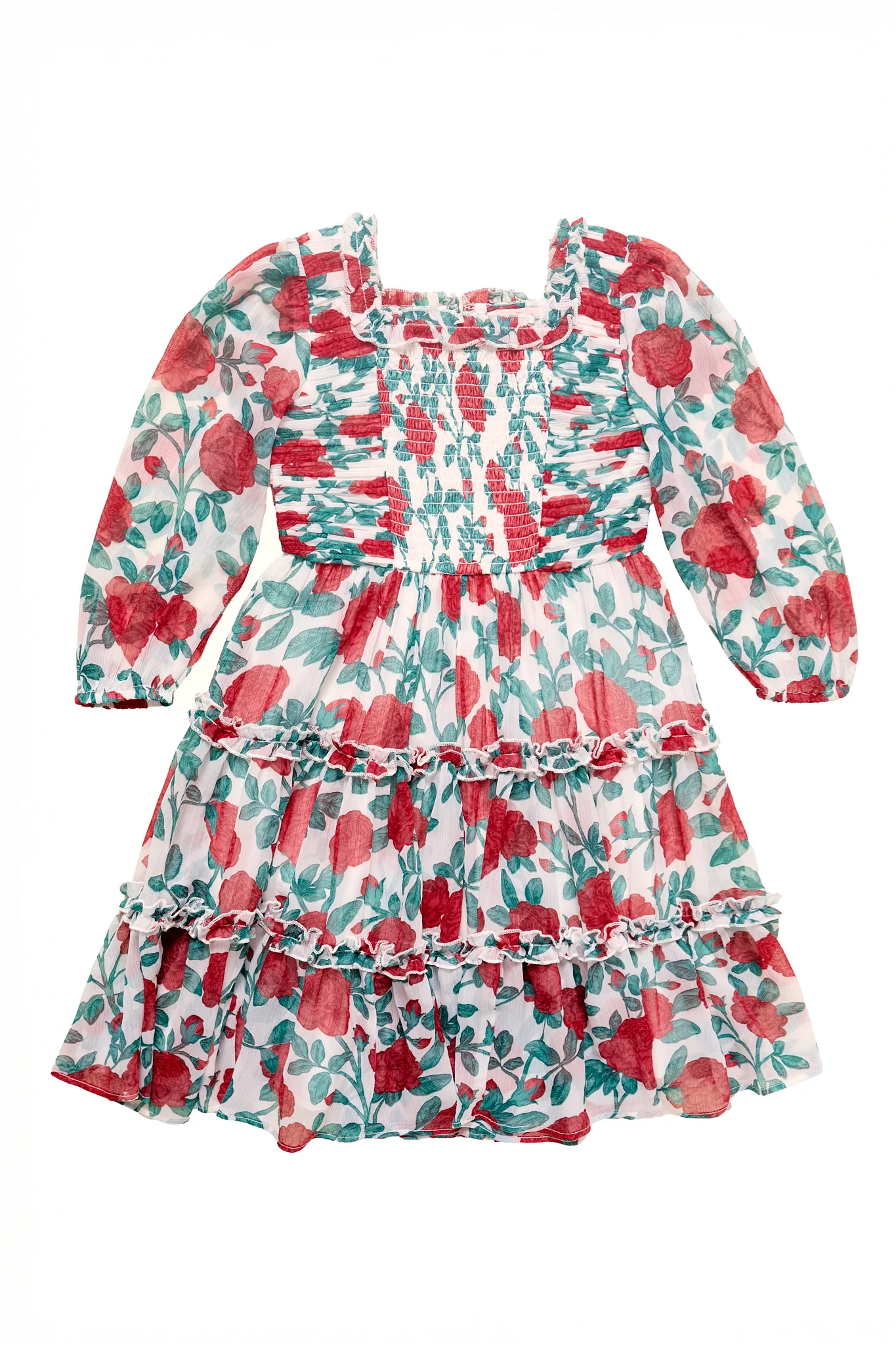 Mini Selena Dress in Red Roses - Image 2