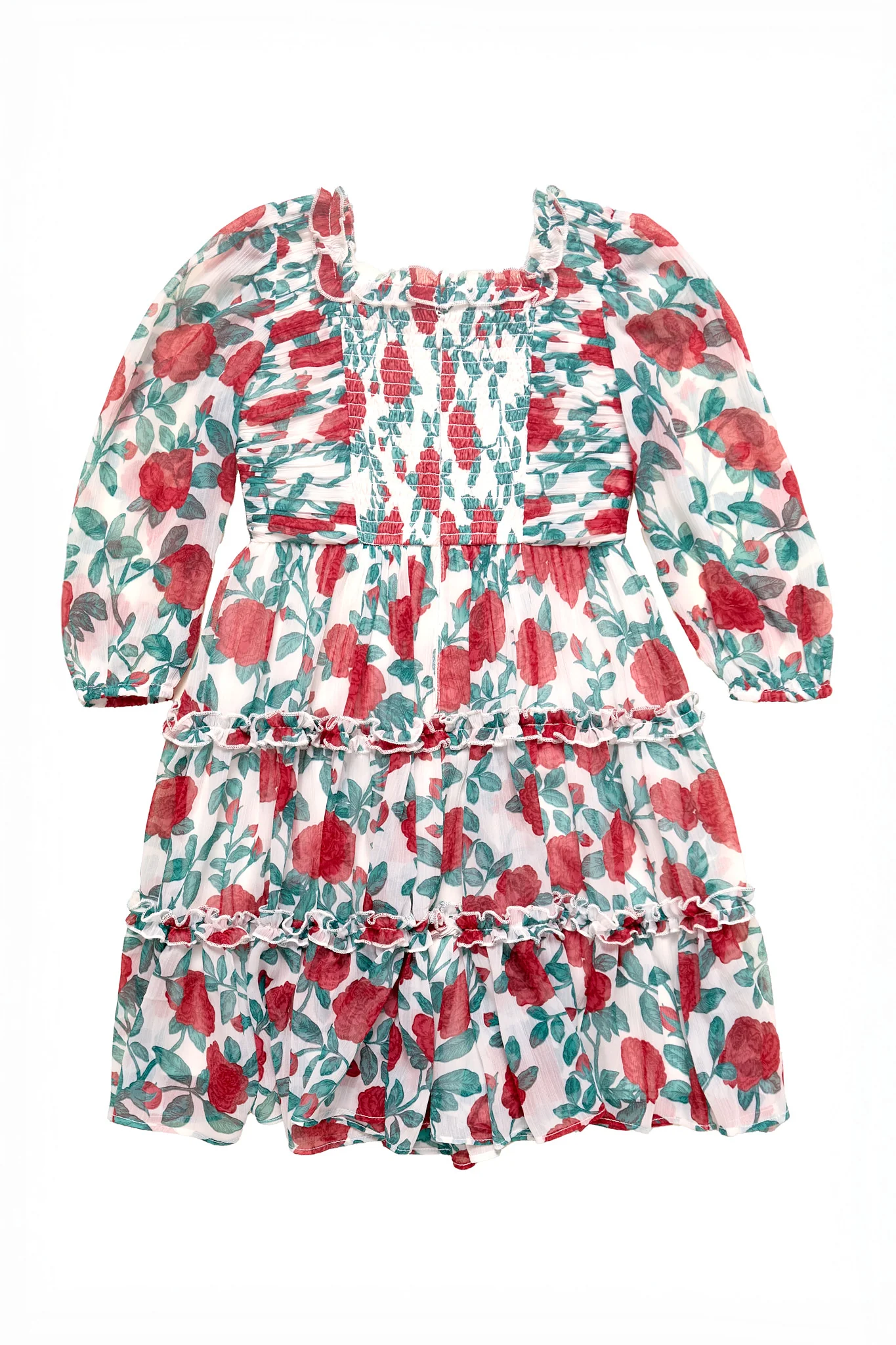 Mini Selena Dress in Red Roses - Image 3