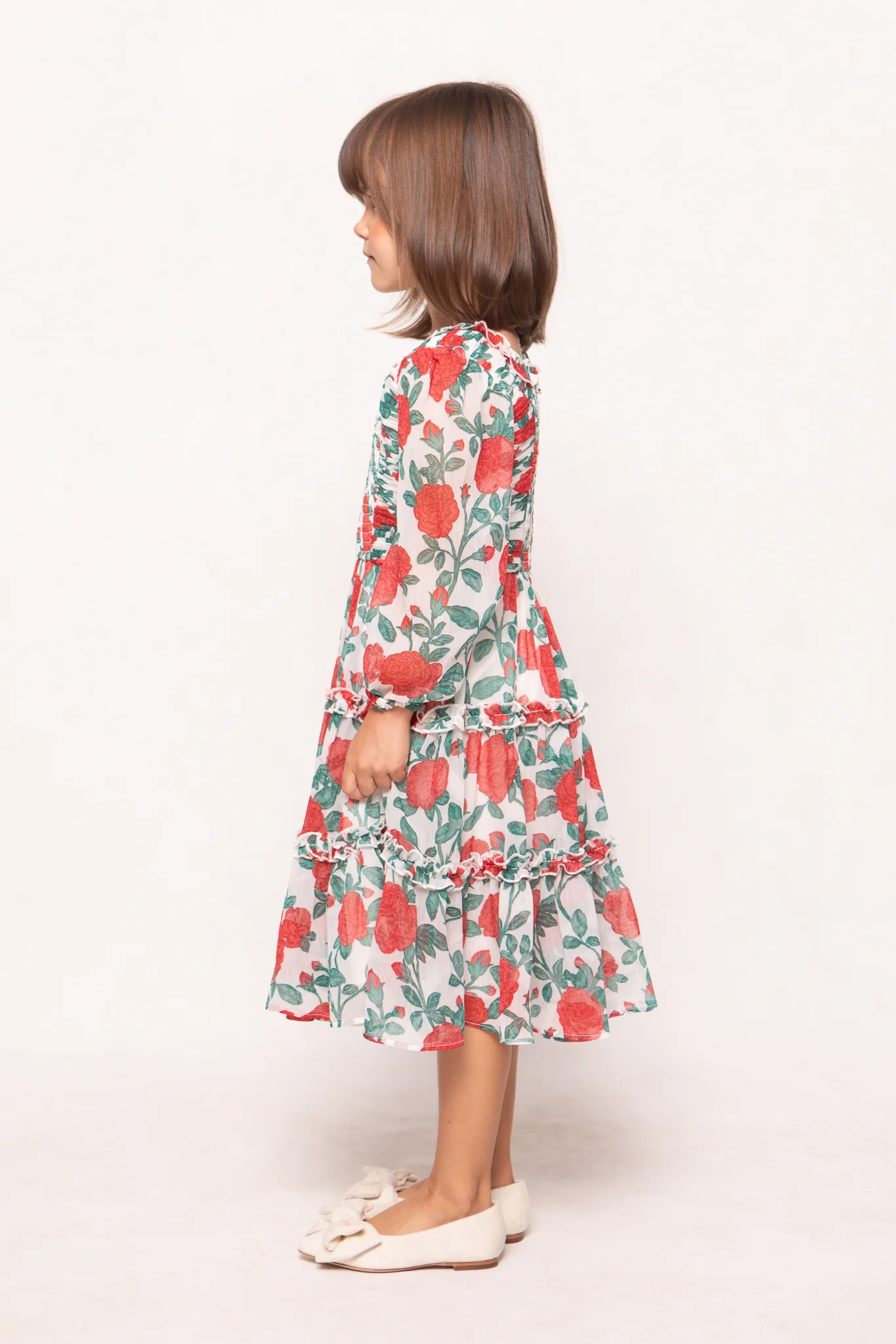 Mini Selena Dress in Red Roses - Image 4