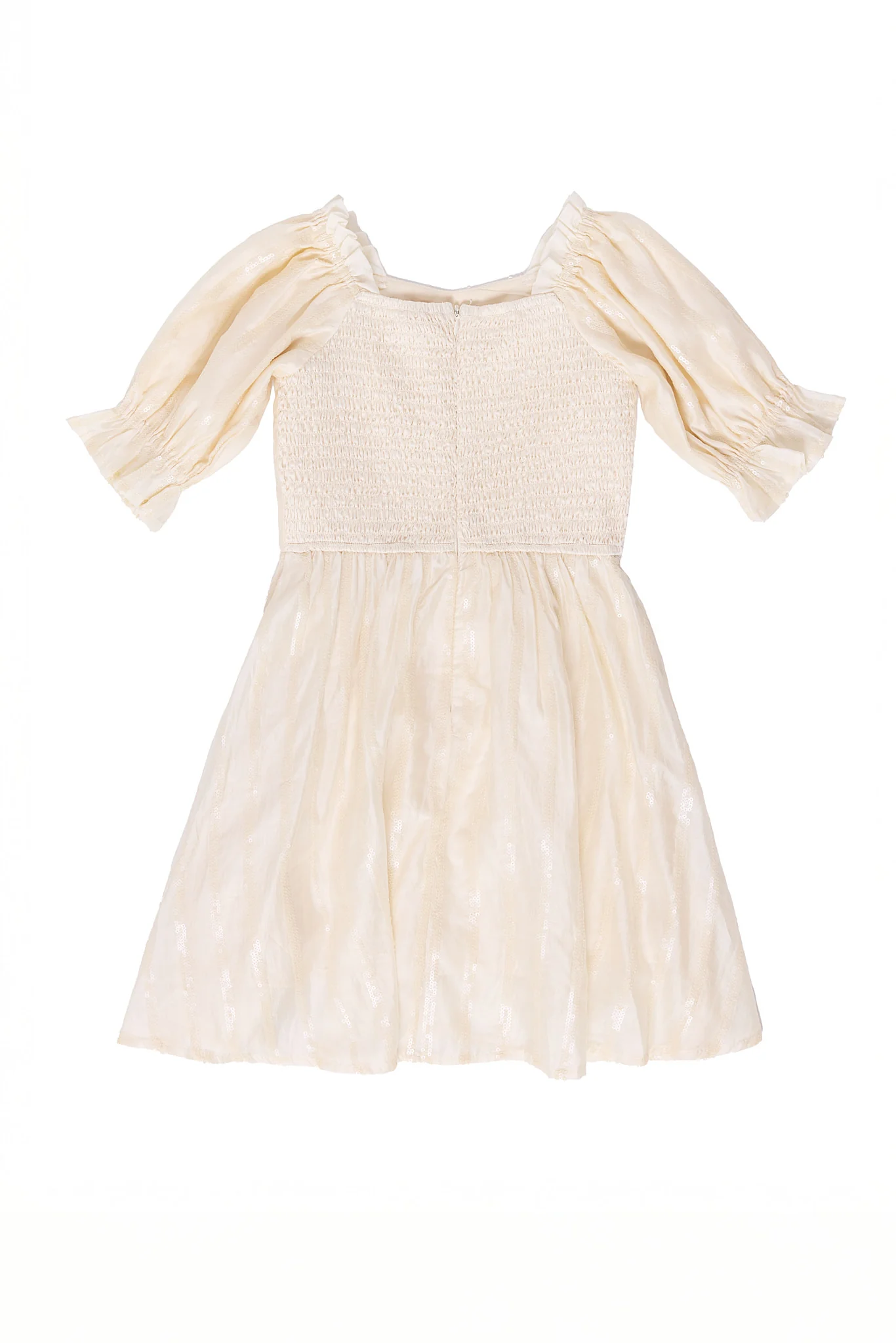 Mini Tindra Dress in Cream Sequin - Image 2