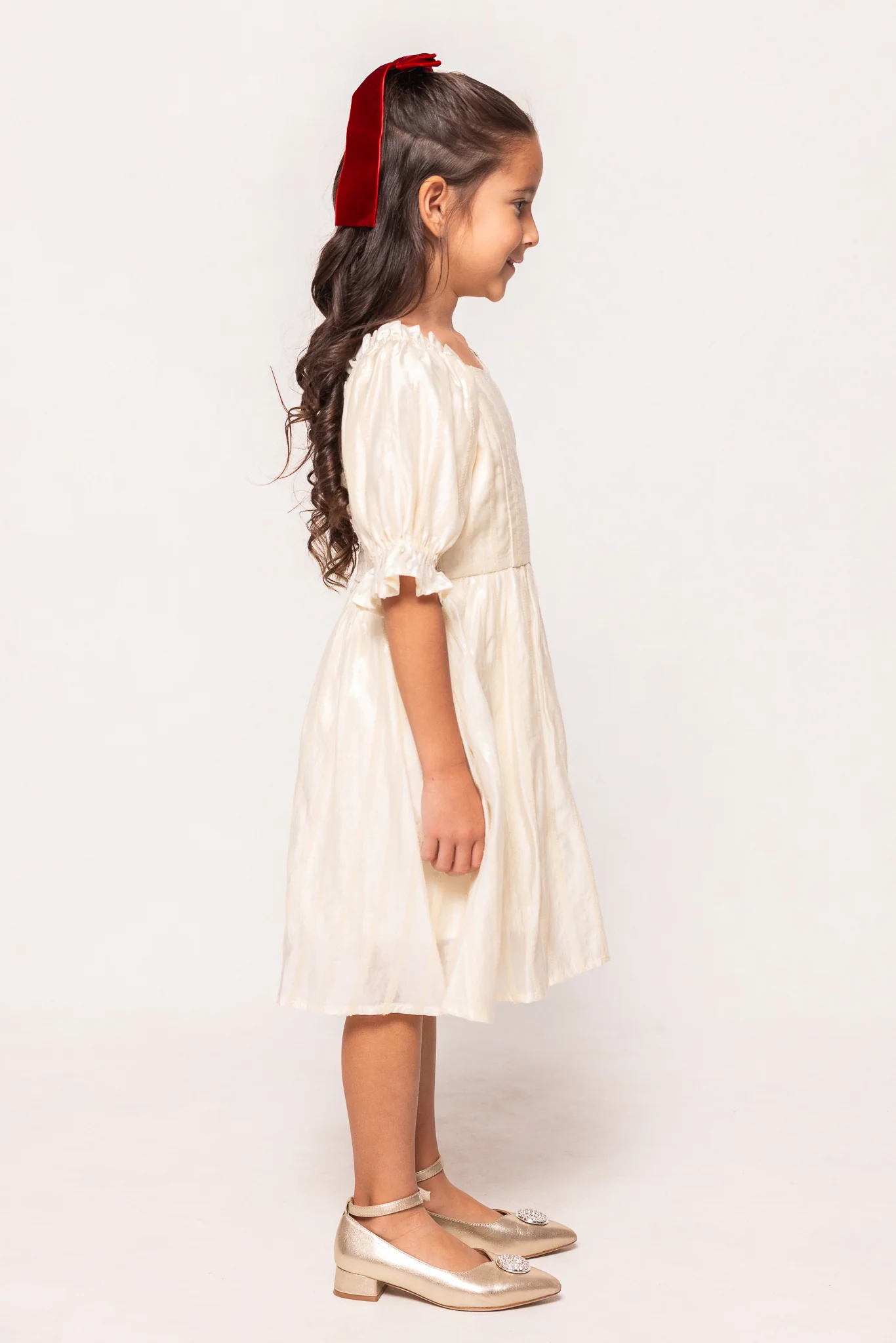Mini Tindra Dress in Cream Sequin - Image 4