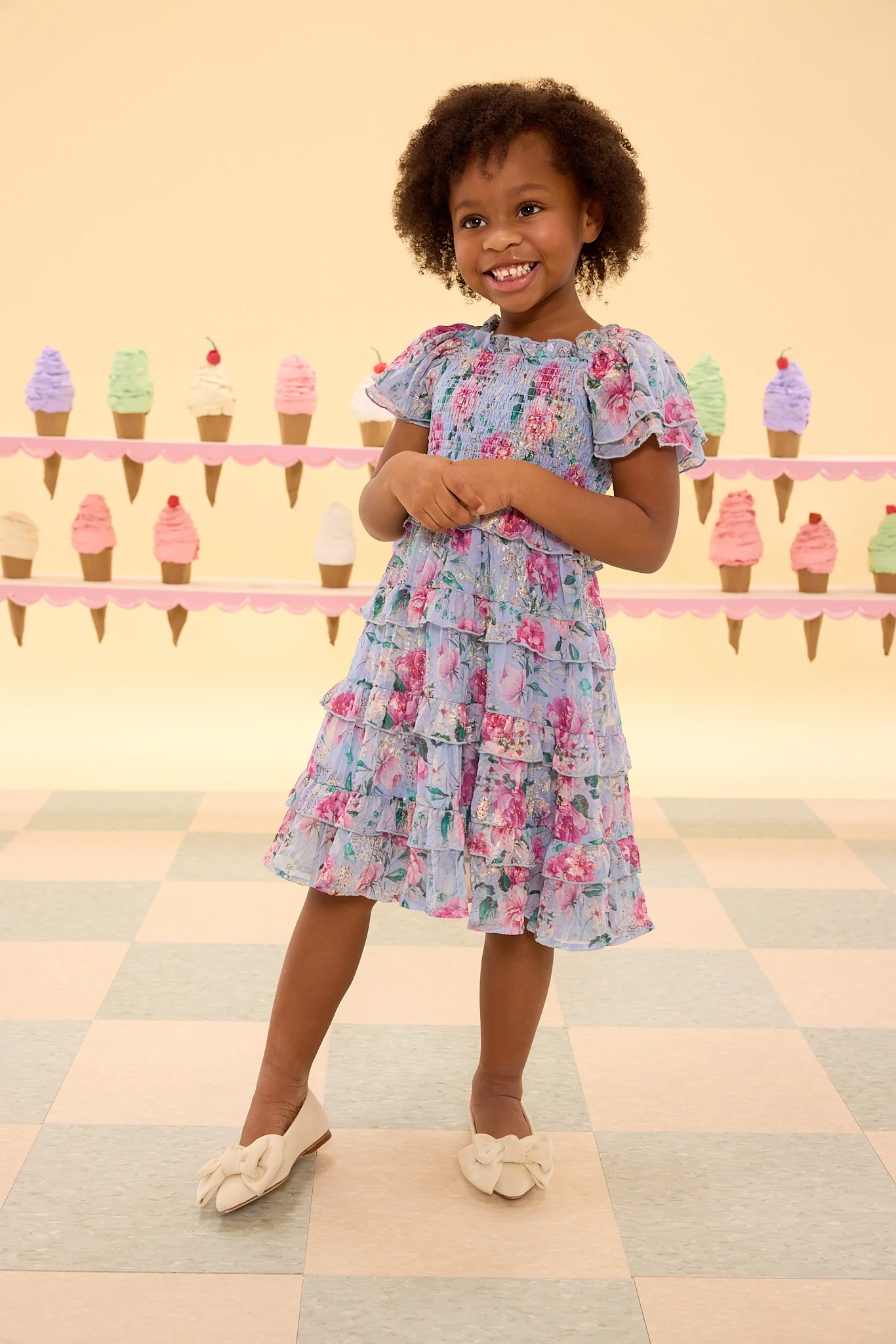 Mini Winnie Dress in Peony Blossoms - Image 3