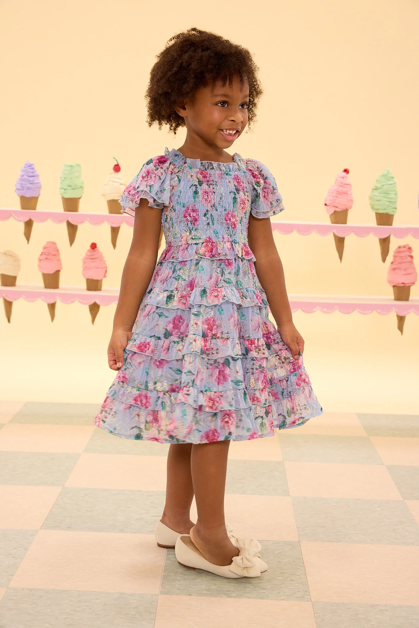 Mini Winnie Dress in Peony Blossoms - Image 4