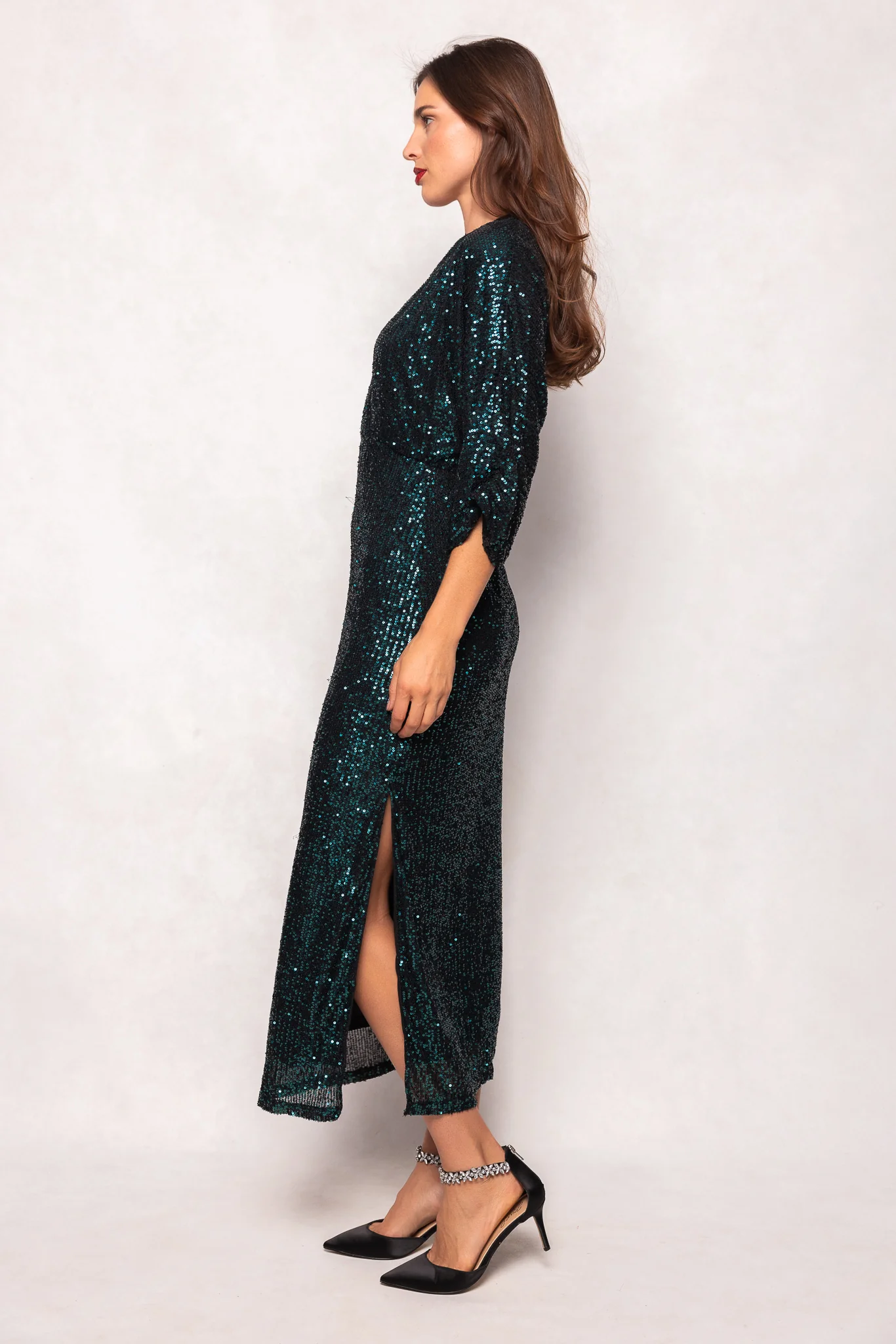 Orion Dress in Green Sequin - Image 6