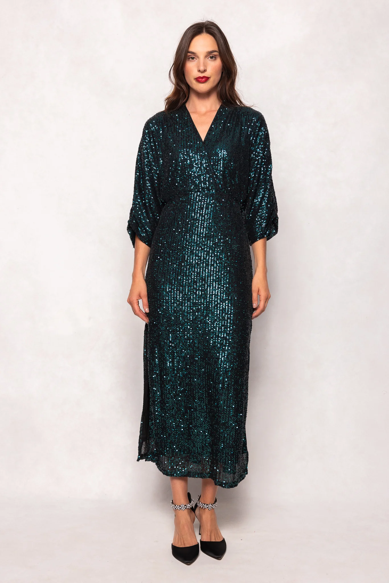 Orion Dress in Green Sequin - Image 7