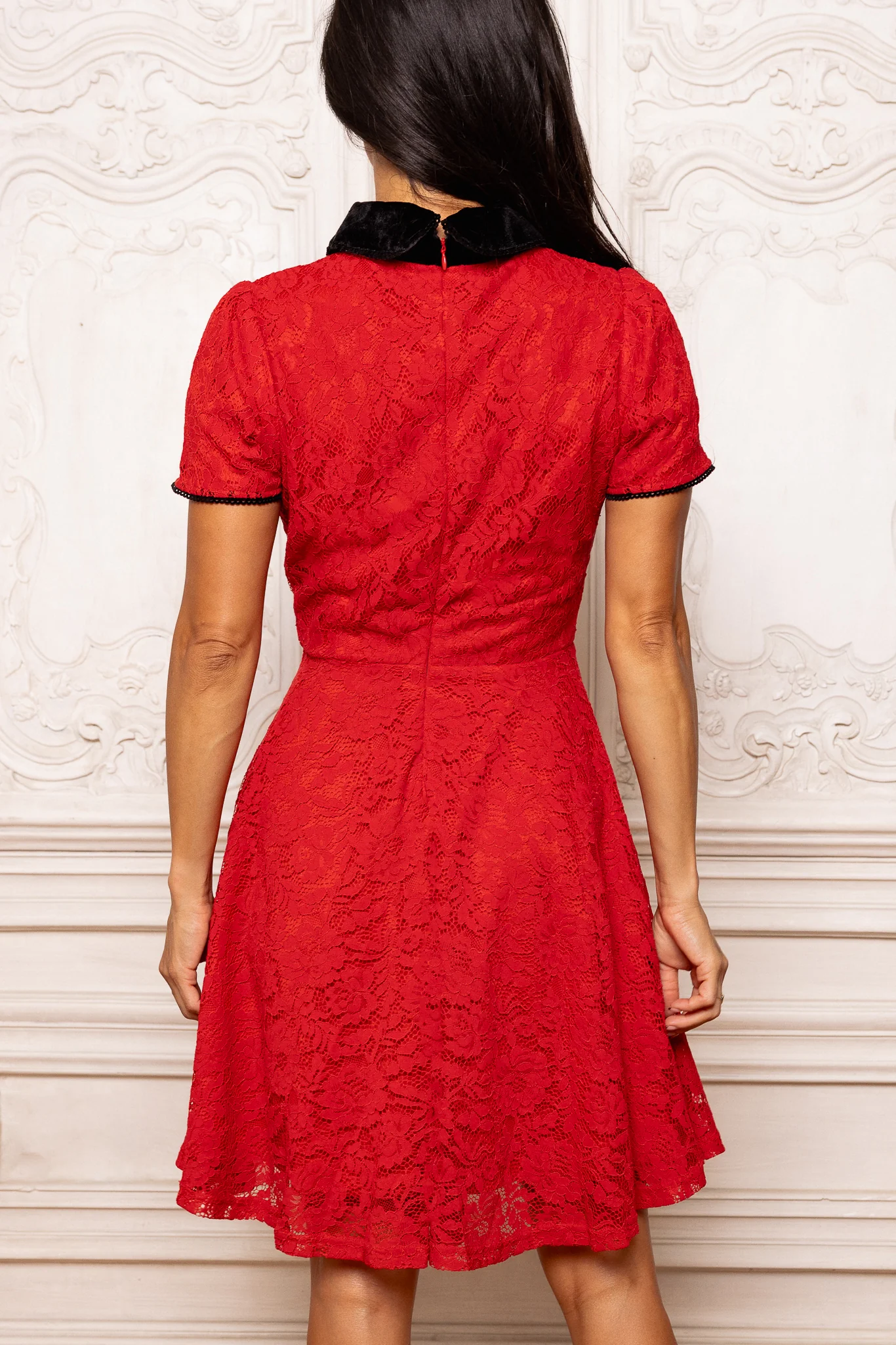 Penny Dress in Red Lace - Image 5
