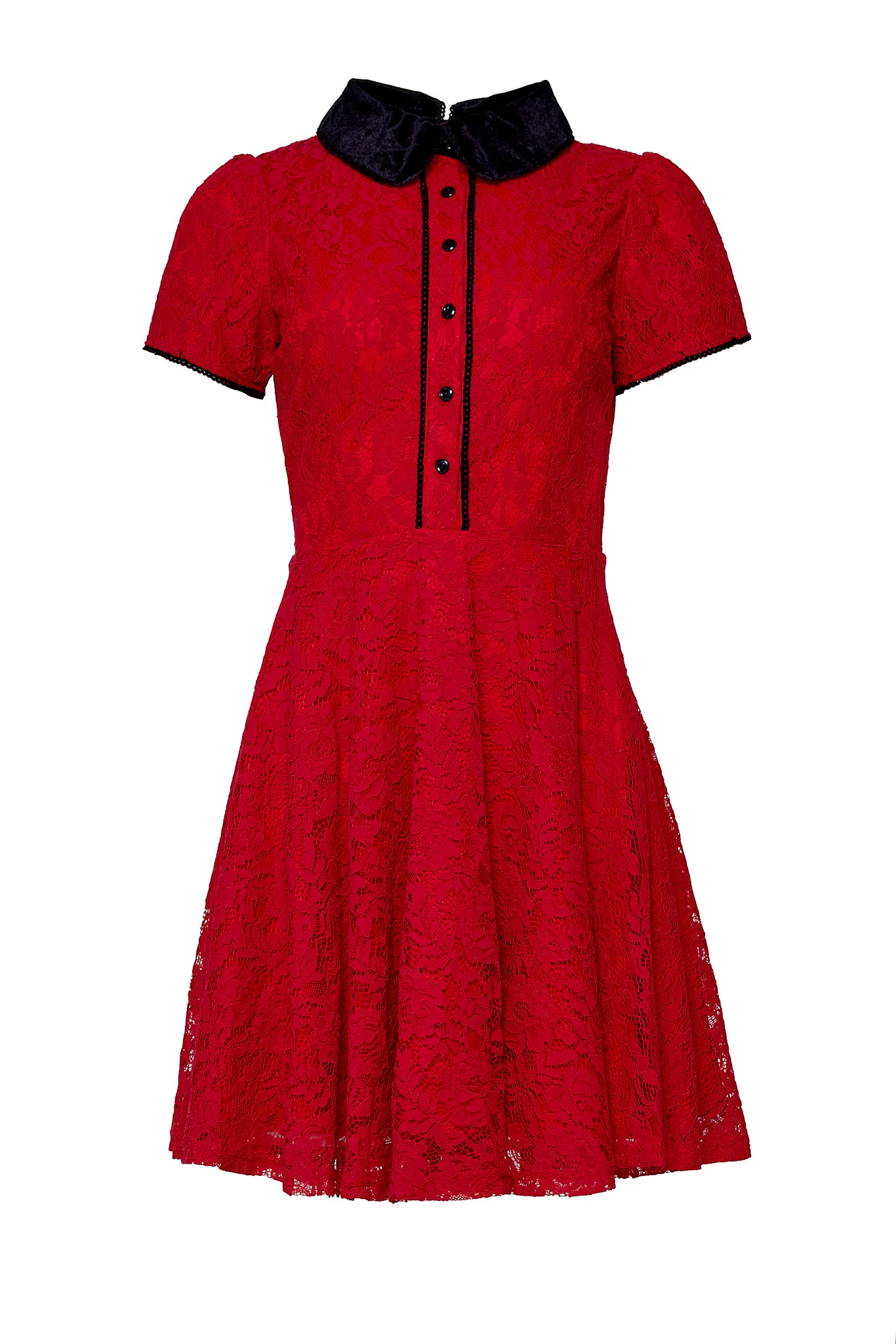 Penny Dress in Red Lace - Image 7