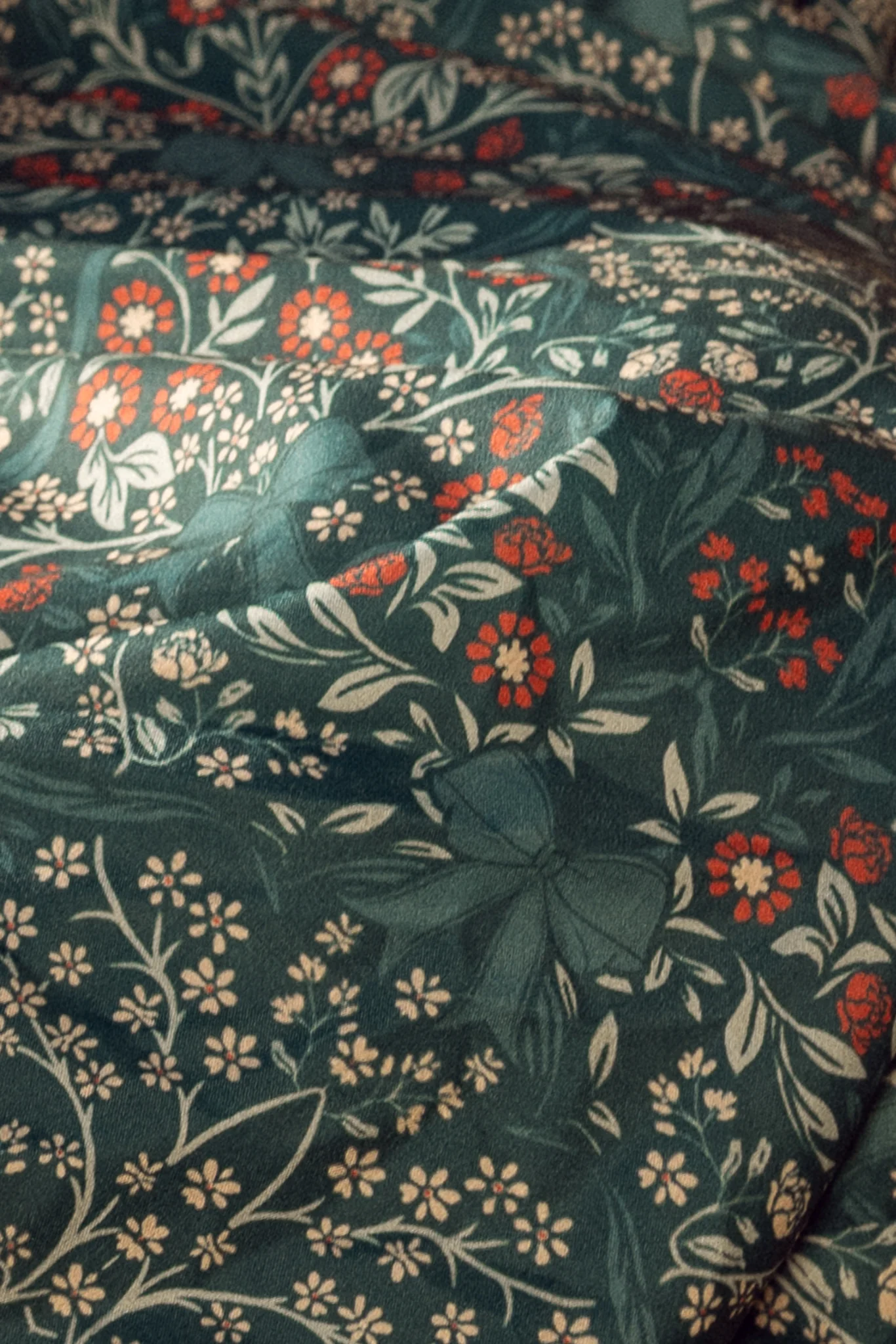 Rayna Dress in Teal Ribboned Garden - Image 3
