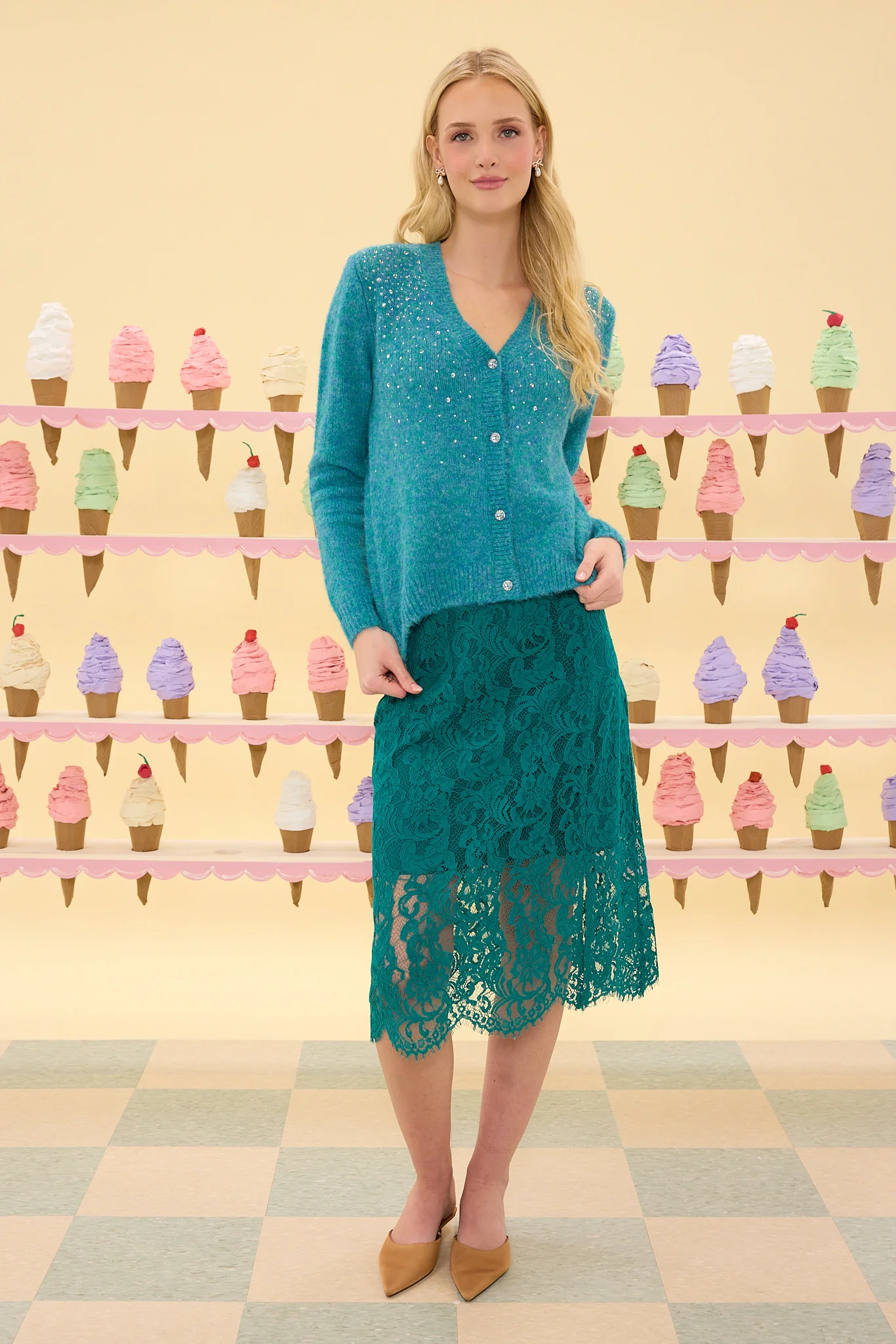 Remy Sweater in Teal - Image 10