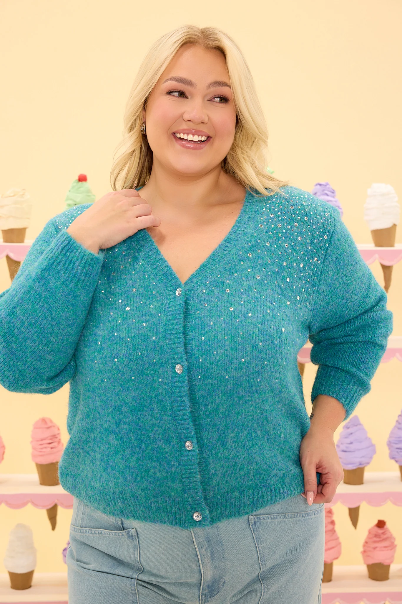 Remy Sweater in Teal - Image 9