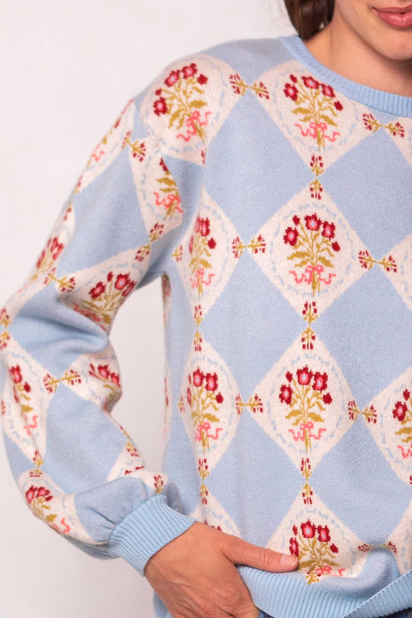 Vivienne Sweater in Mosaic Bloom - Image 3